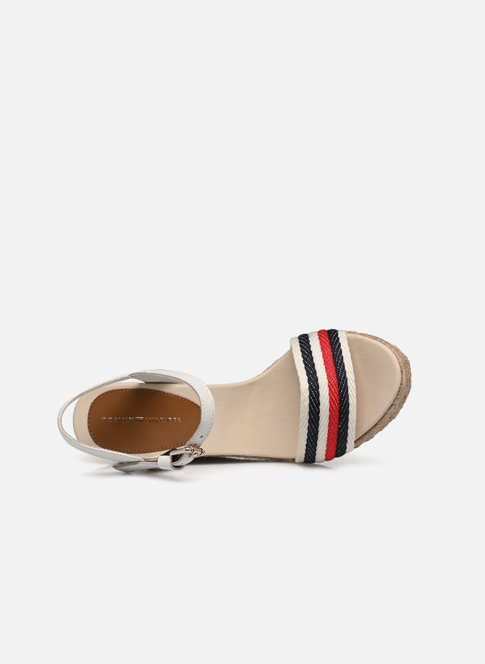 Espadrilles compensées et plateformes CORPORATE WEDGE femme blanc Tommy Hilfiger Espadrilles compensées et plateformes CORPORATE WEDGE femme blanc ECRU