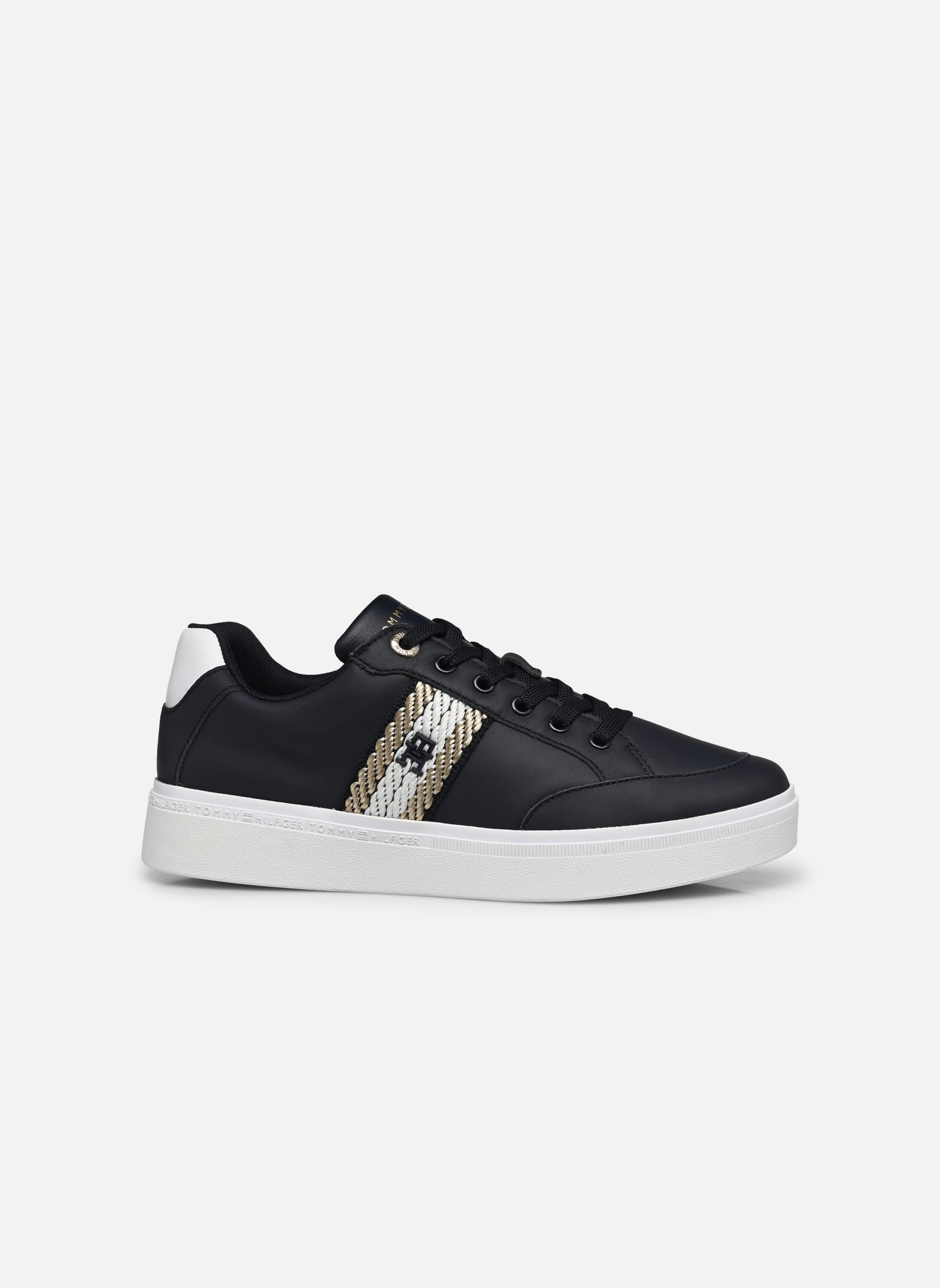Niedrige Sneaker COURT SNEAKER WITH WEBBING damen blau Tommy Hilfiger Niedrige Sneaker COURT SNEAKER WITH WEBBING damen blau SPACE BLUE