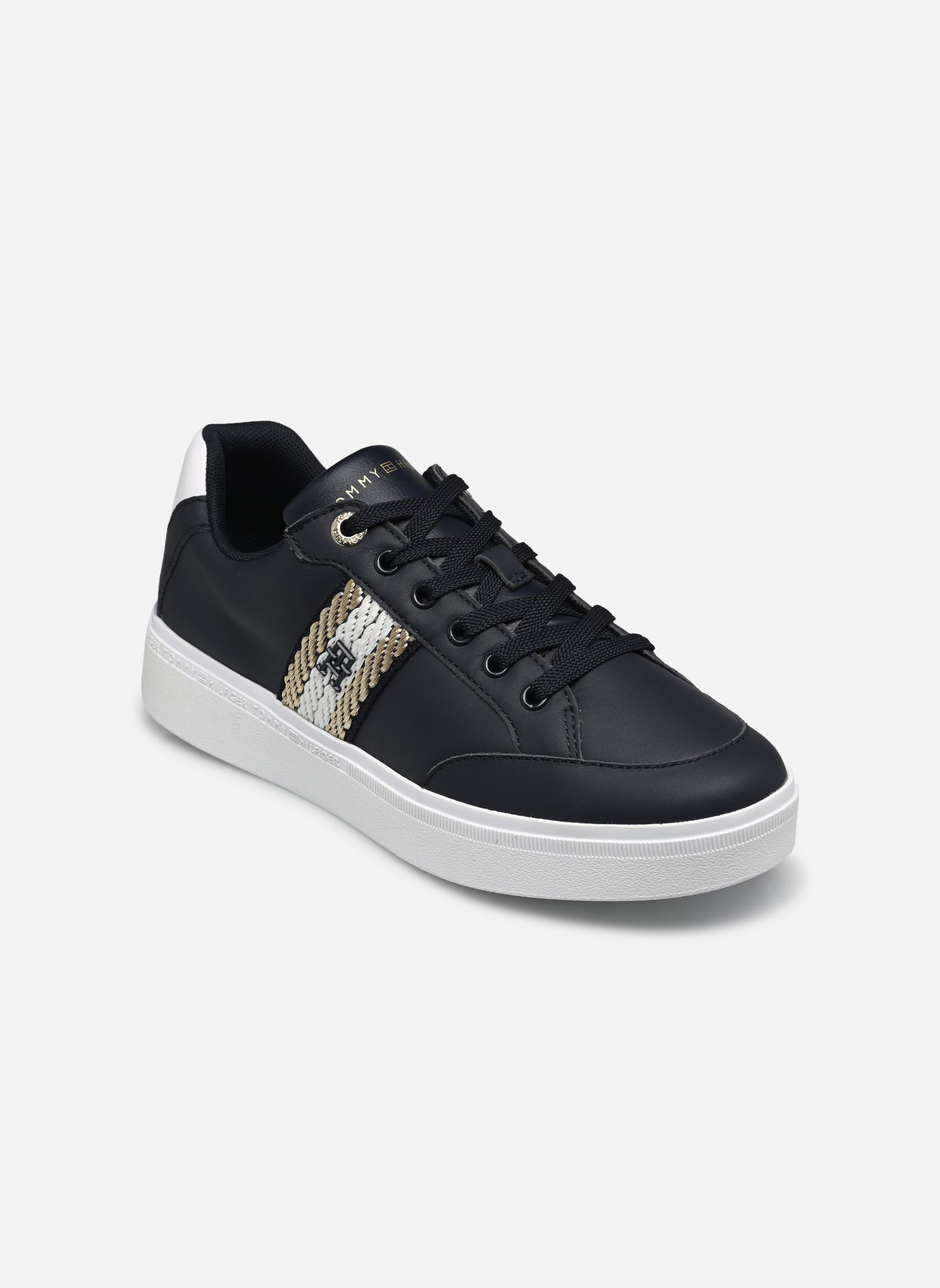 Niedrige Sneaker COURT SNEAKER WITH WEBBING damen blau Tommy Hilfiger Niedrige Sneaker COURT SNEAKER WITH WEBBING damen blau SPACE BLUE