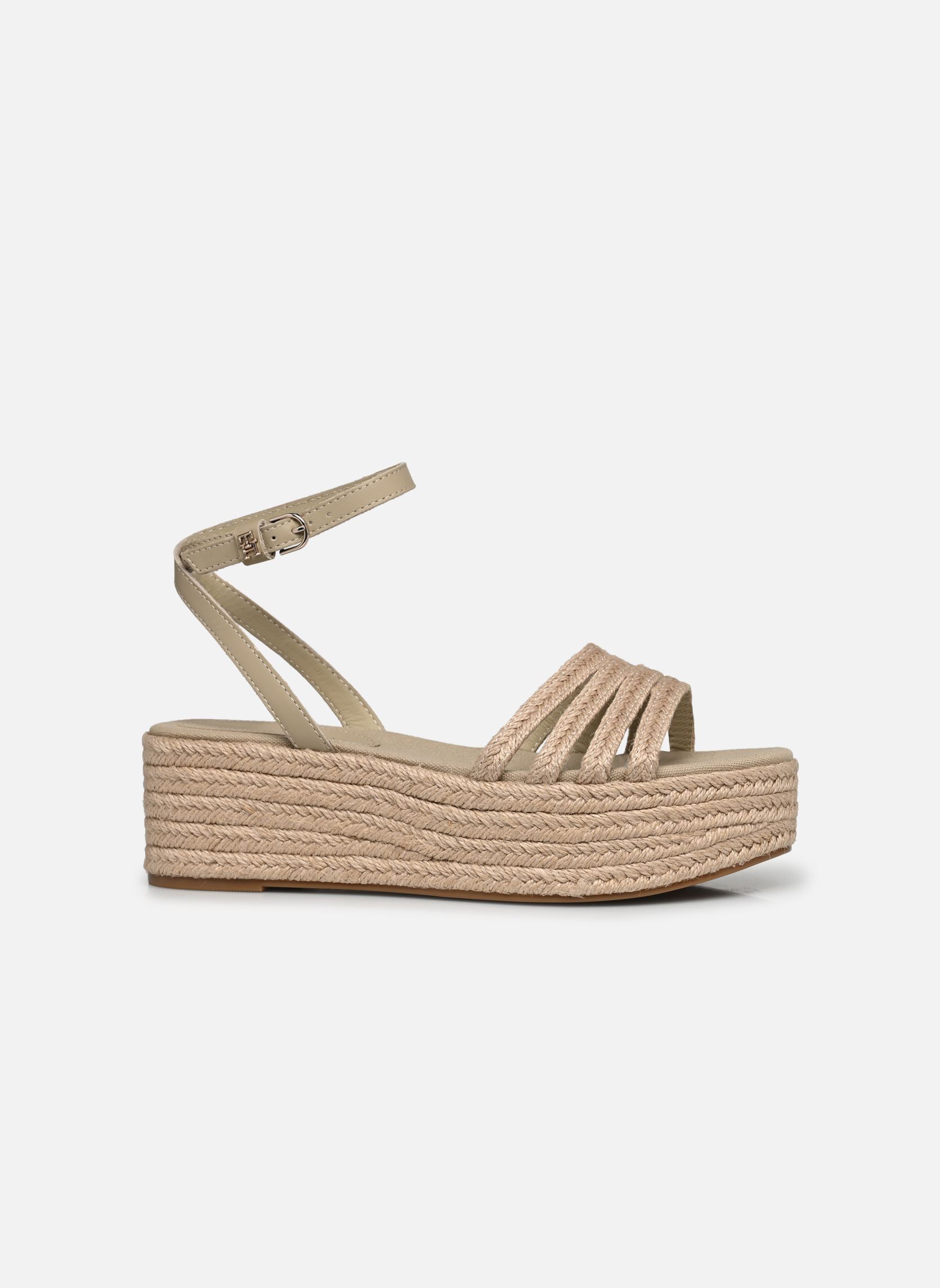 Keil- und Plateau-Espadrilles ESSENTIAL BASIC FLATFORM SANDAL damen beige Tommy Hilfiger Keil- und Plateau-Espadrilles ESSENTIAL BASIC FLATFORM SANDAL damen beige SANDALWOOD