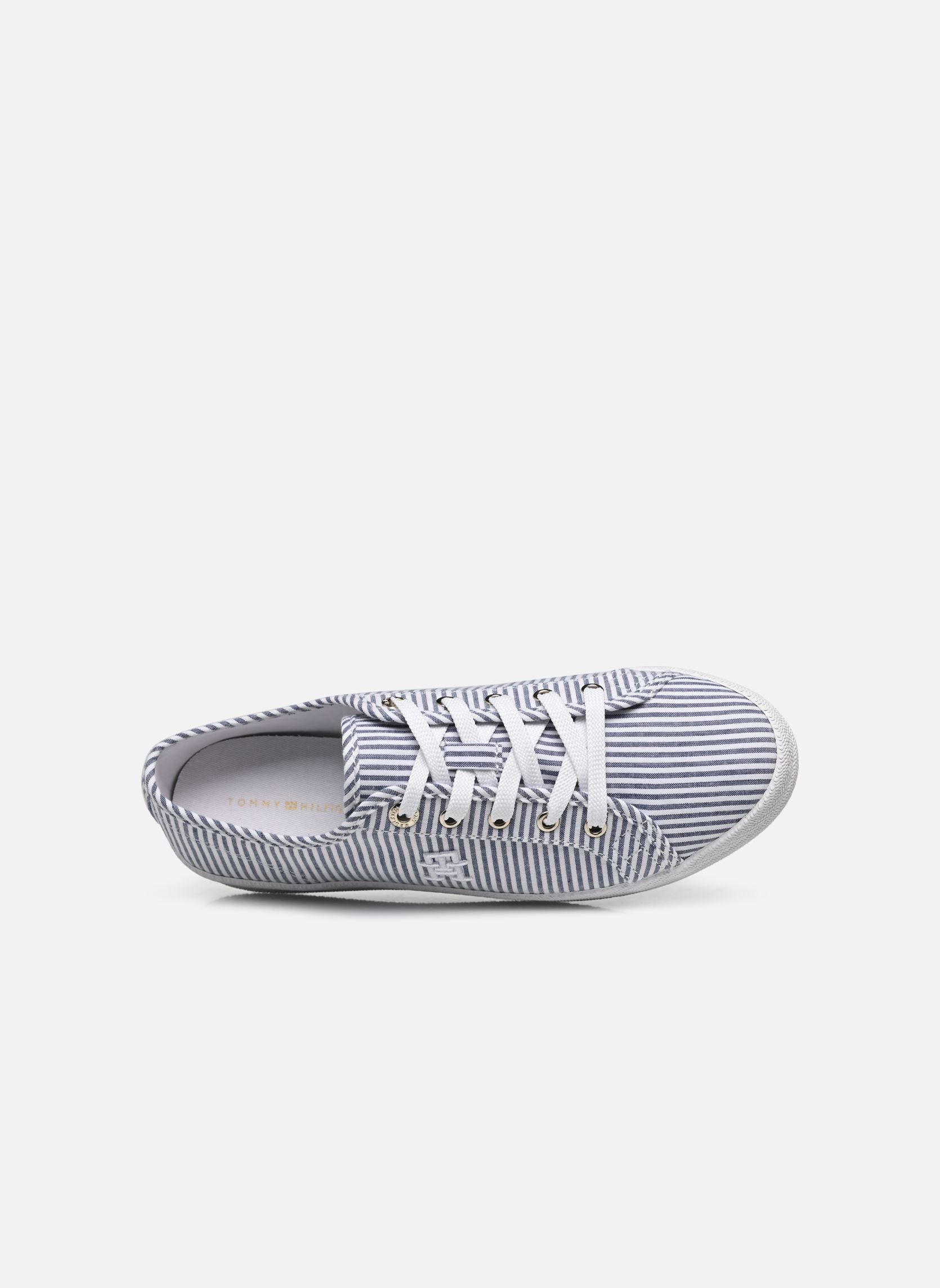 Niedrige Sneaker ESSENTIAL SNEAKER IN SEERSUCKER damen blau Tommy Hilfiger Niedrige Sneaker ESSENTIAL SNEAKER IN SEERSUCKER damen blau SEERSUCKER/BLUECOAST
