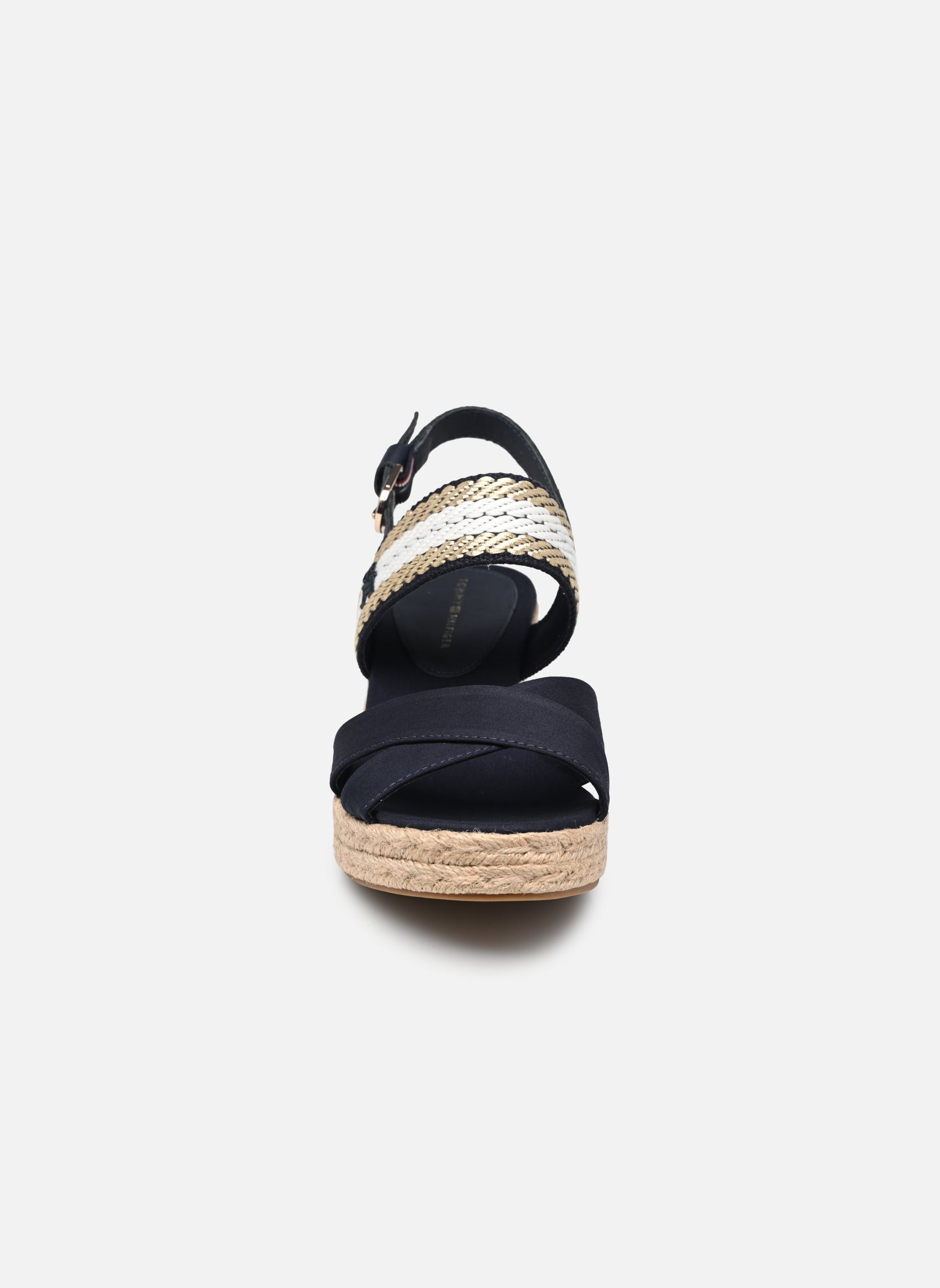 Keil- und Plateau-Espadrilles GOLDEN WEBBING MID WEDGE damen blau Tommy Hilfiger Keil- und Plateau-Espadrilles GOLDEN WEBBING MID WEDGE damen blau SPACE BLUE