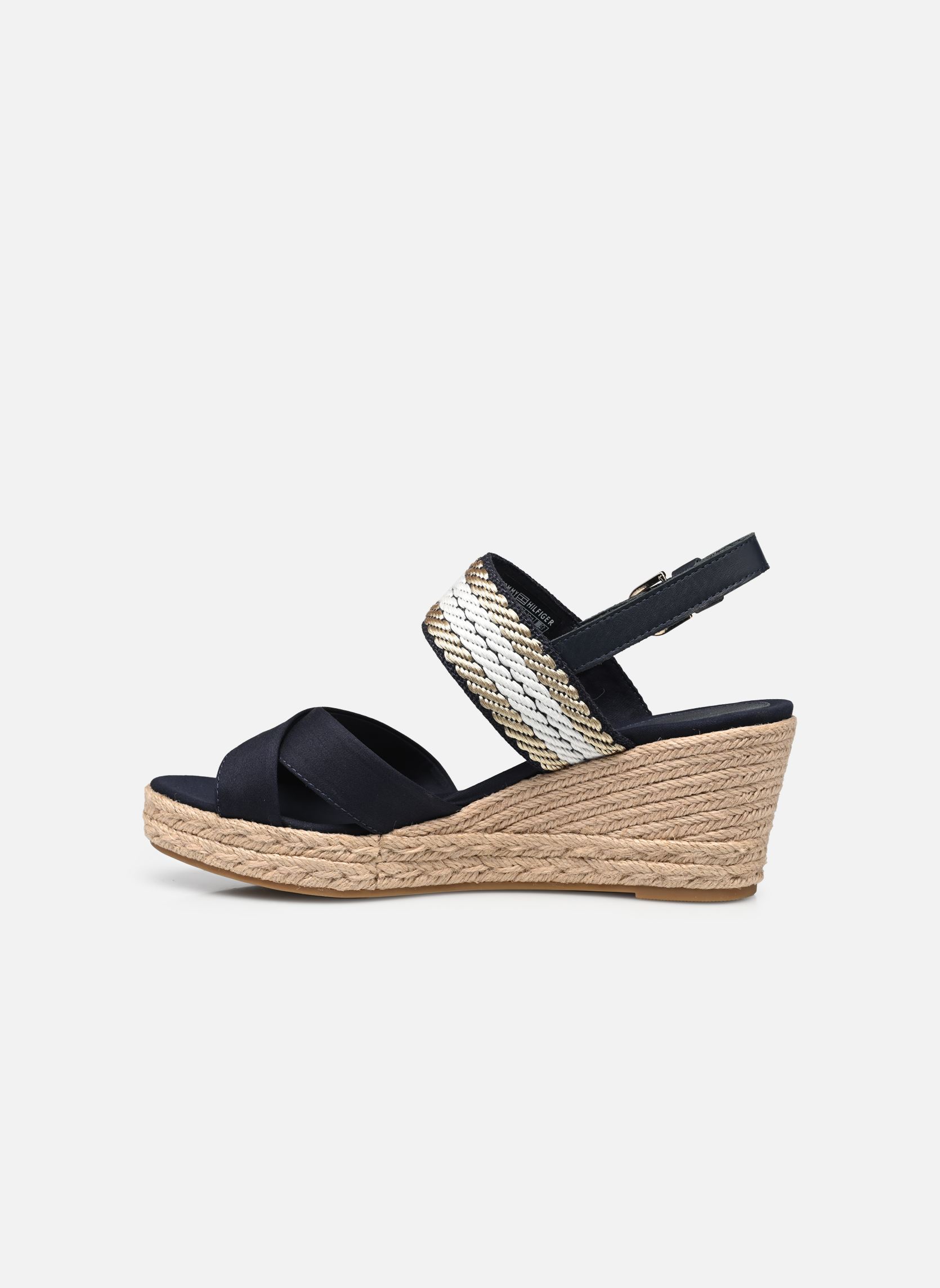 Keil- und Plateau-Espadrilles GOLDEN WEBBING MID WEDGE damen blau Tommy Hilfiger Keil- und Plateau-Espadrilles GOLDEN WEBBING MID WEDGE damen blau SPACE BLUE