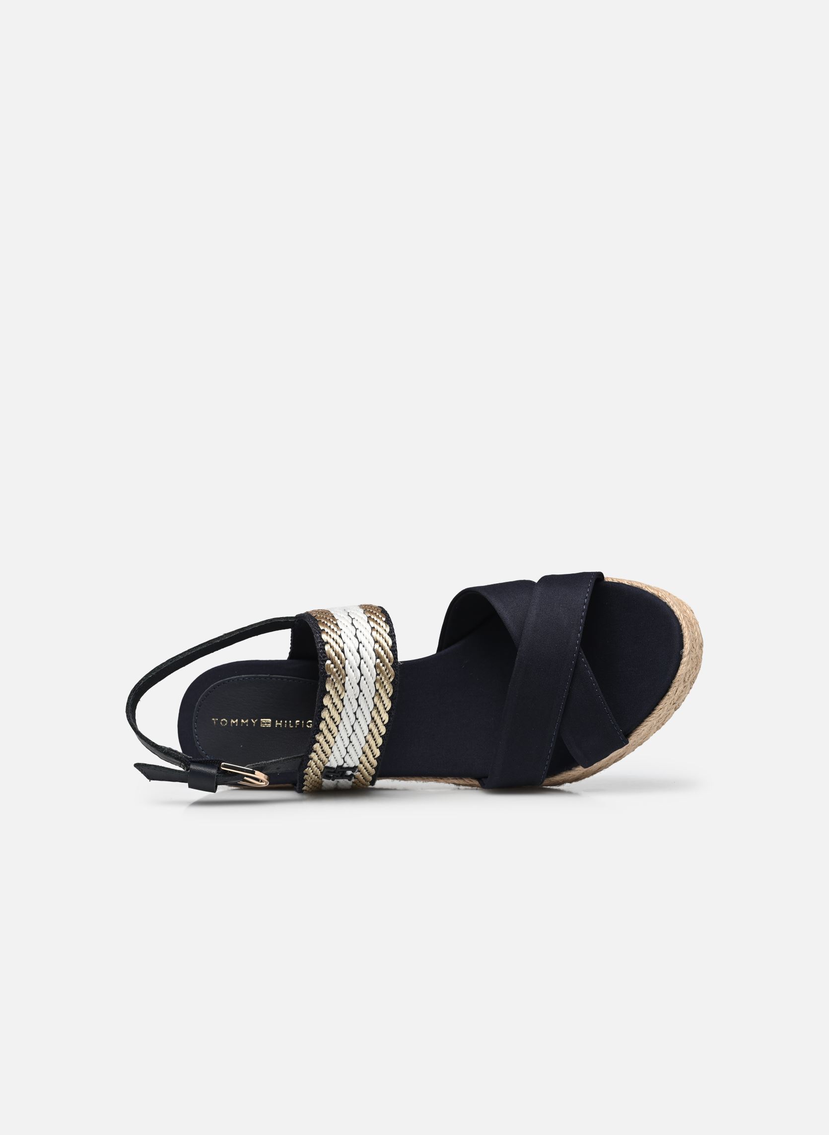 Keil- und Plateau-Espadrilles GOLDEN WEBBING MID WEDGE damen blau Tommy Hilfiger Keil- und Plateau-Espadrilles GOLDEN WEBBING MID WEDGE damen blau SPACE BLUE