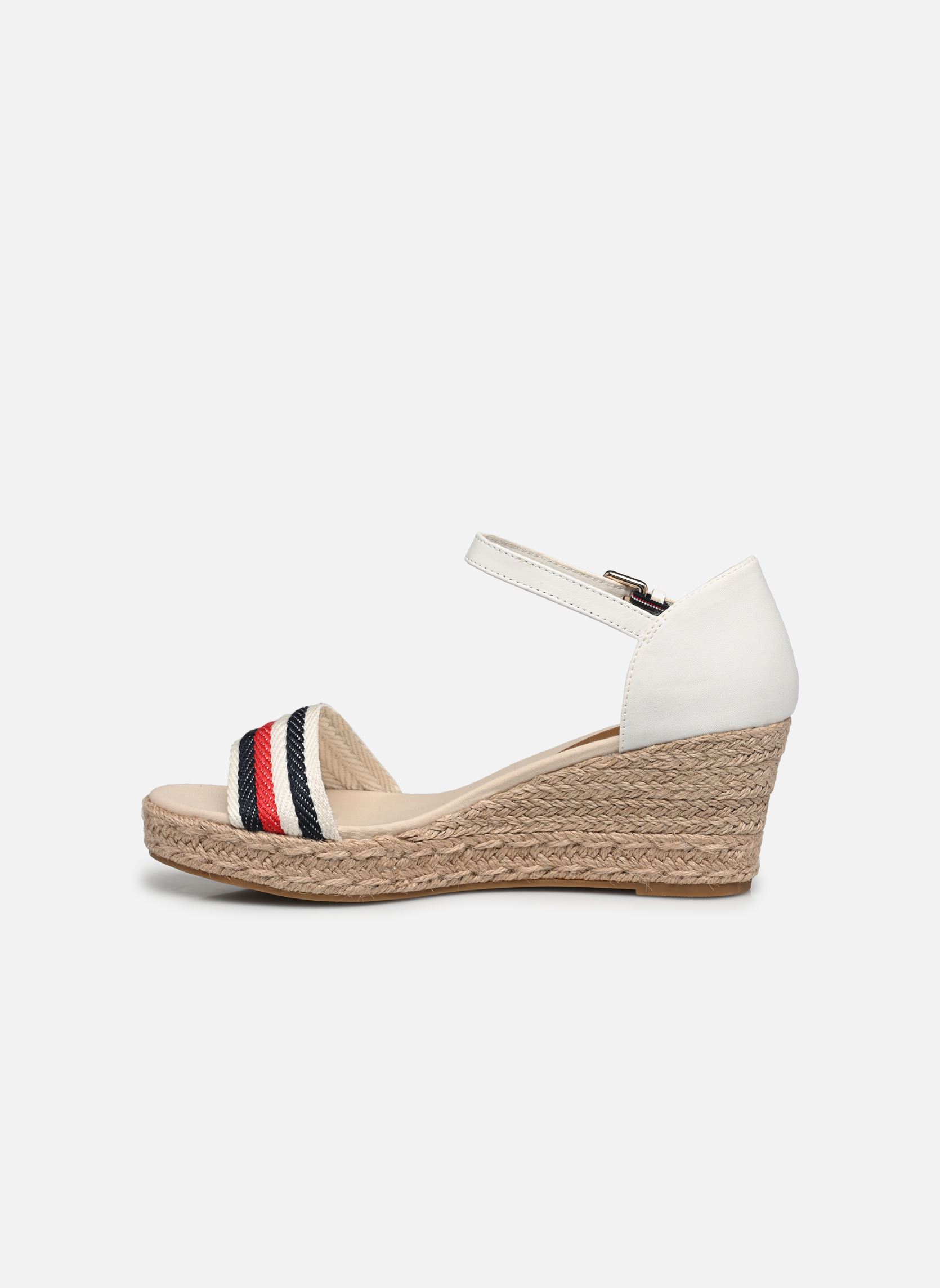 Espadrillas con zeppa e plateau MID WEDGE CORPORATE donna bianco Tommy Hilfiger Espadrillas con zeppa e plateau MID WEDGE CORPORATE donna bianco ECRU