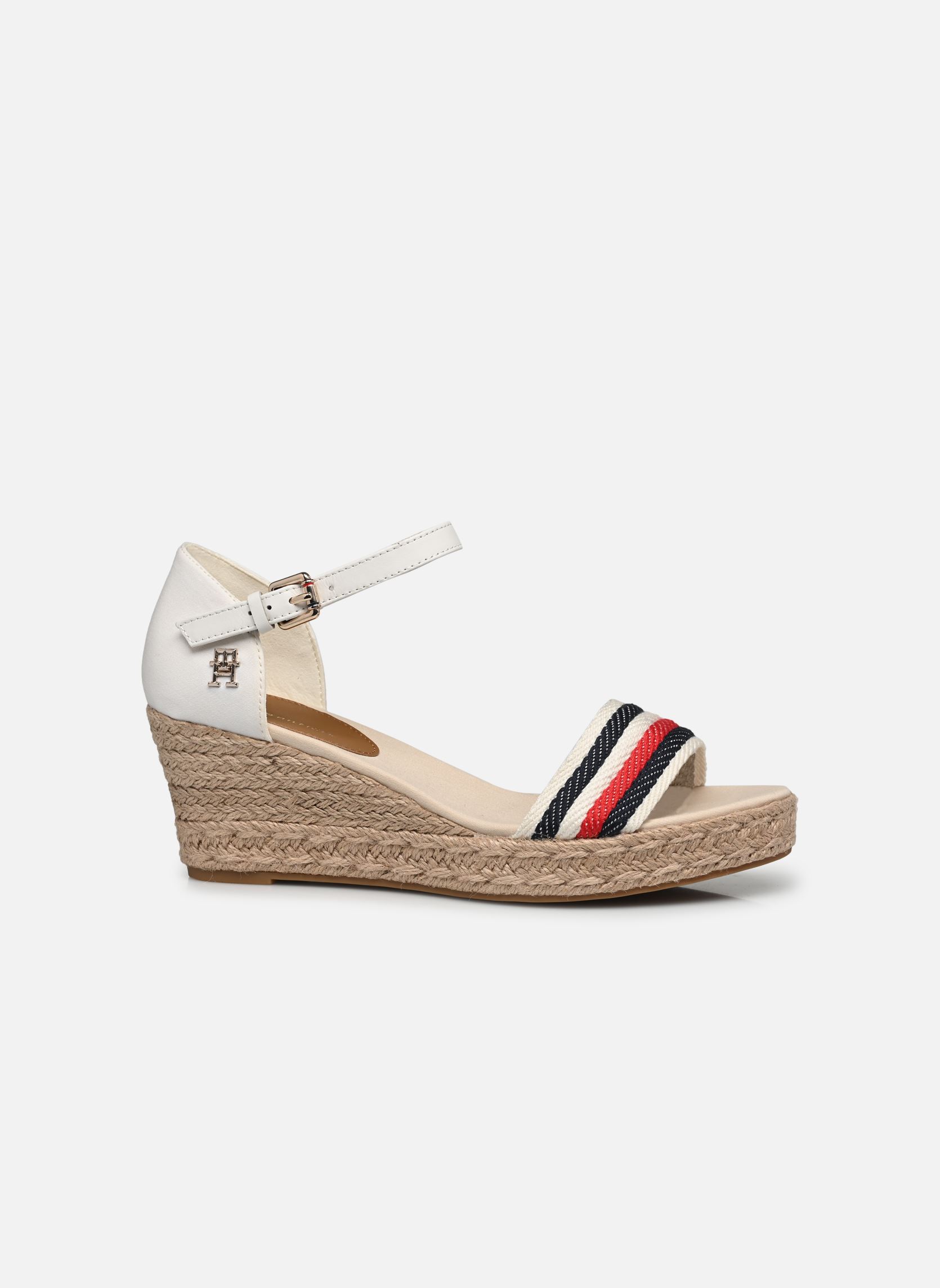 Espadrillas con zeppa e plateau MID WEDGE CORPORATE donna bianco Tommy Hilfiger Espadrillas con zeppa e plateau MID WEDGE CORPORATE donna bianco ECRU