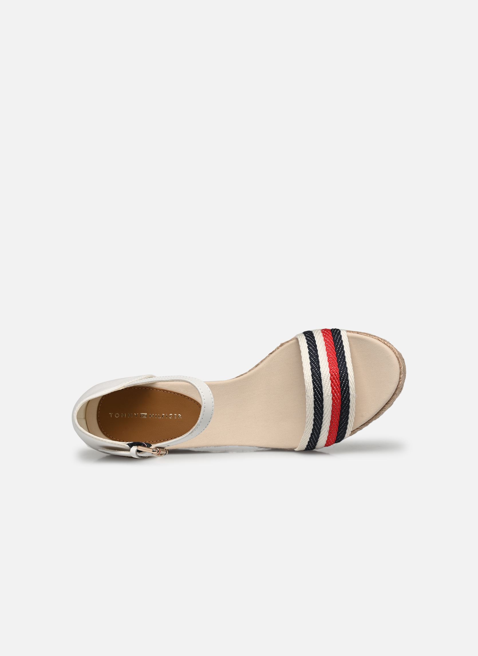 Espadrillas con zeppa e plateau MID WEDGE CORPORATE donna bianco Tommy Hilfiger Espadrillas con zeppa e plateau MID WEDGE CORPORATE donna bianco ECRU