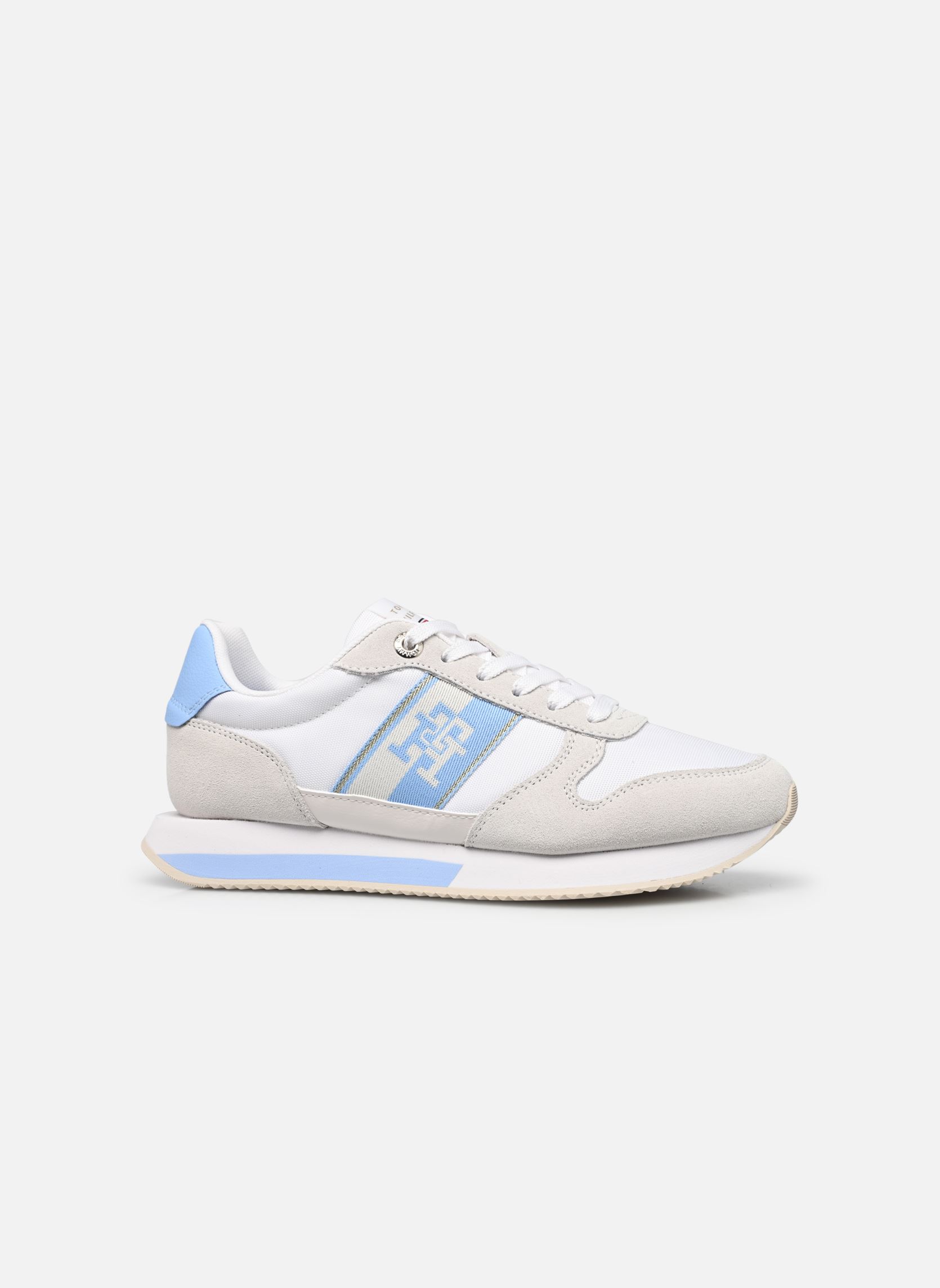 Niedrige Sneaker RUNNER WITH TH WEBBING damen blau Tommy Hilfiger Niedrige Sneaker RUNNER WITH TH WEBBING damen blau VESSEL BLUE