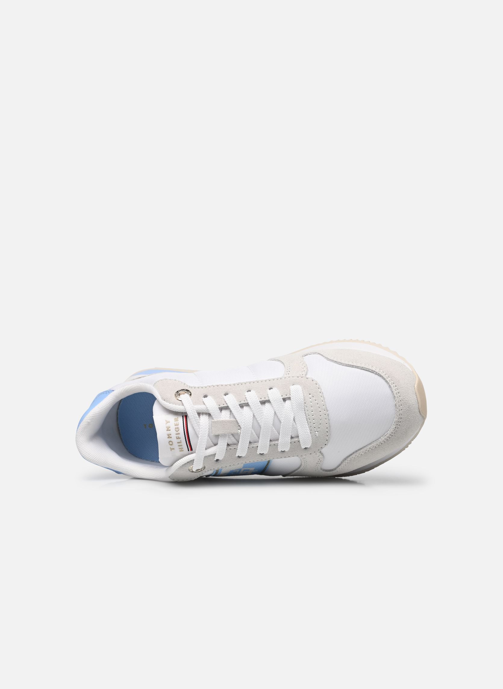 Niedrige Sneaker RUNNER WITH TH WEBBING damen blau Tommy Hilfiger Niedrige Sneaker RUNNER WITH TH WEBBING damen blau VESSEL BLUE