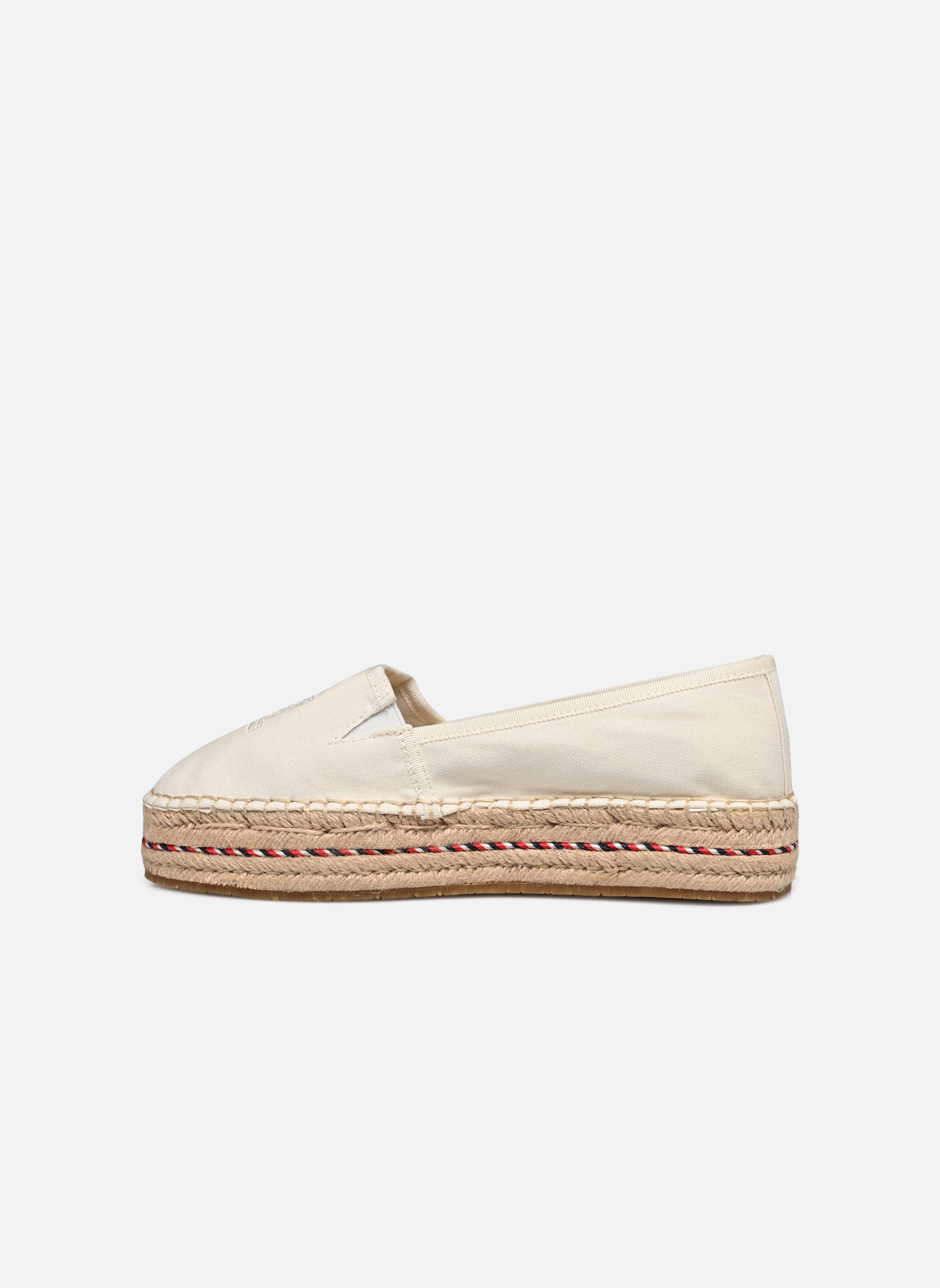 Espadrillas con zeppa e plateau TH EMBROIDERED FLATFORM donna bianco Tommy Hilfiger Espadrillas con zeppa e plateau TH EMBROIDERED FLATFORM donna bianco ECRU