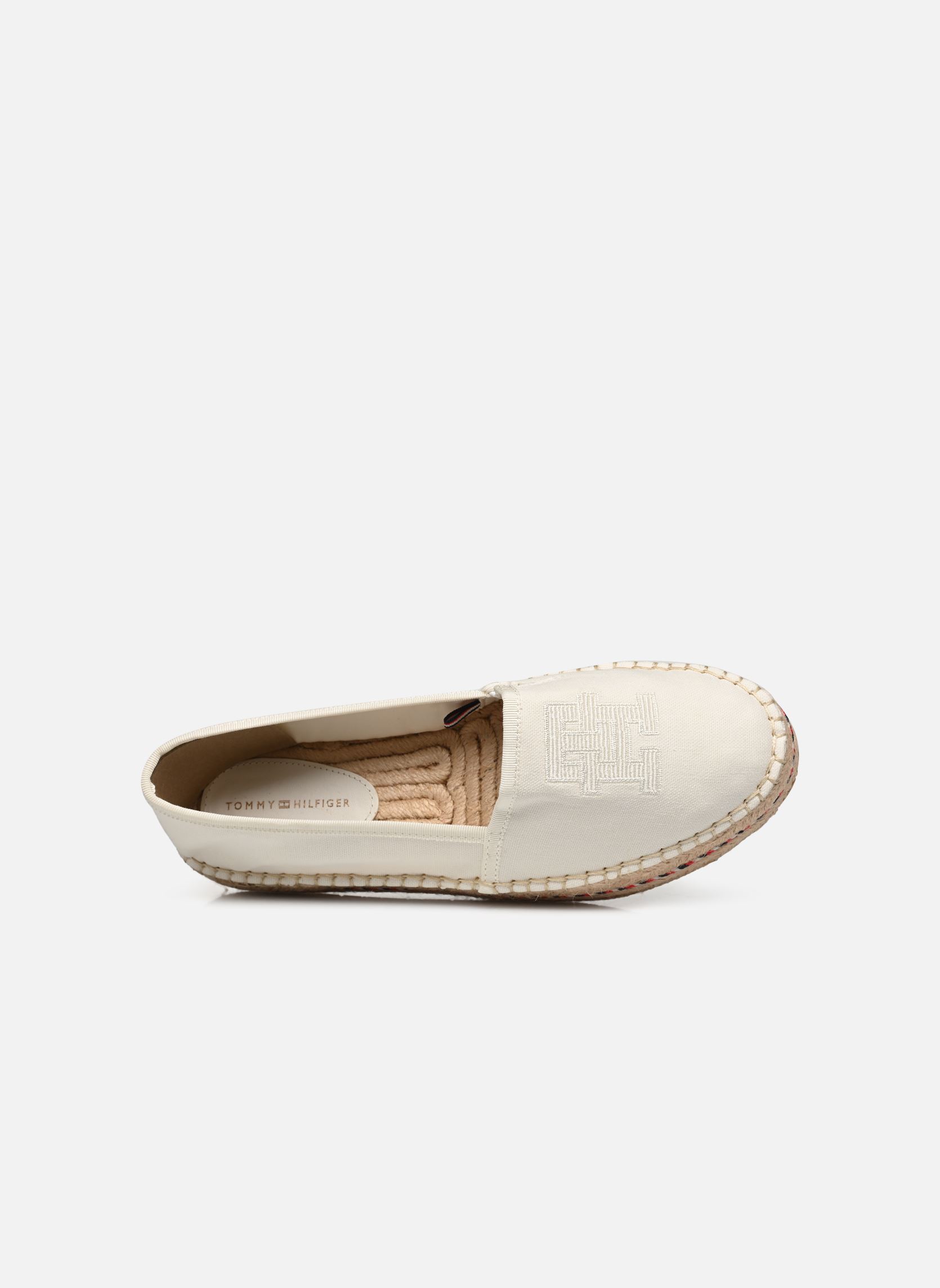 Espadrillas con zeppa e plateau TH EMBROIDERED FLATFORM donna bianco Tommy Hilfiger Espadrillas con zeppa e plateau TH EMBROIDERED FLATFORM donna bianco ECRU