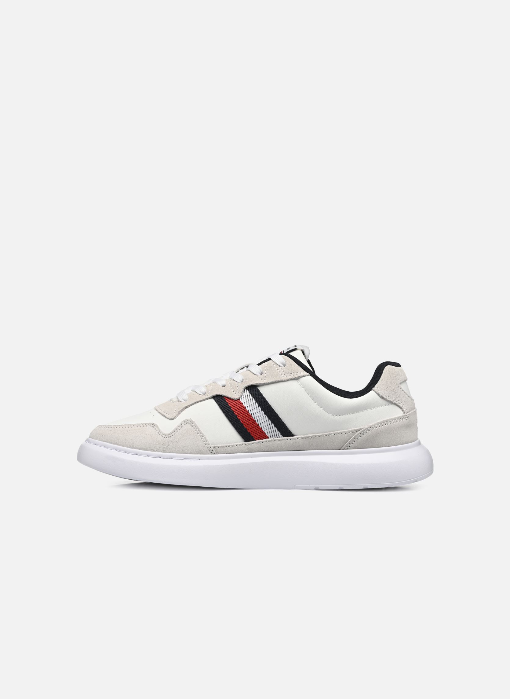Baskets basses LIGHTWEIGHT LEATHER MIX CUP homme blanc Tommy Hilfiger Baskets basses LIGHTWEIGHT LEATHER MIX CUP homme blanc WHITE
