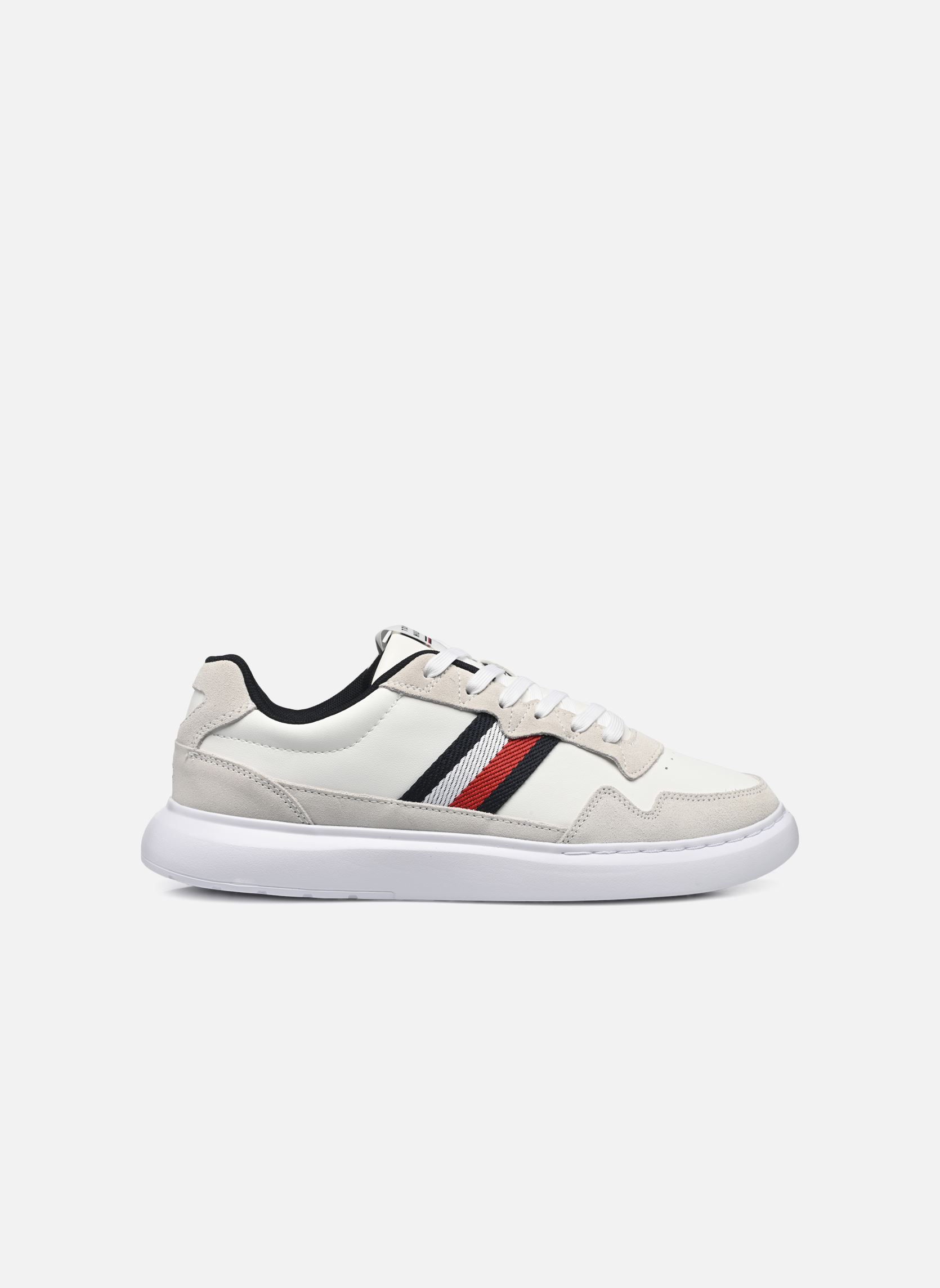 Baskets basses LIGHTWEIGHT LEATHER MIX CUP homme blanc Tommy Hilfiger Baskets basses LIGHTWEIGHT LEATHER MIX CUP homme blanc WHITE