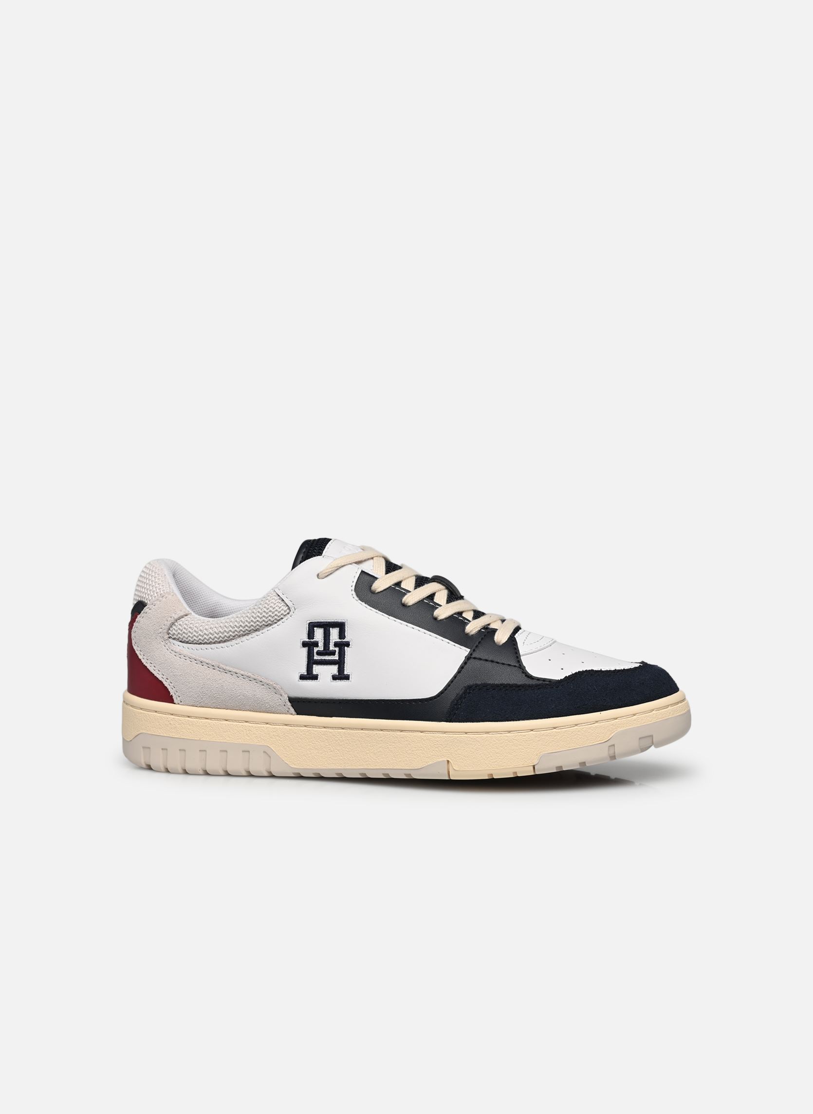 Niedrige Sneaker TH BASKET STREET MIX herren weiß Tommy Hilfiger Niedrige Sneaker TH BASKET STREET MIX herren weiß RWB