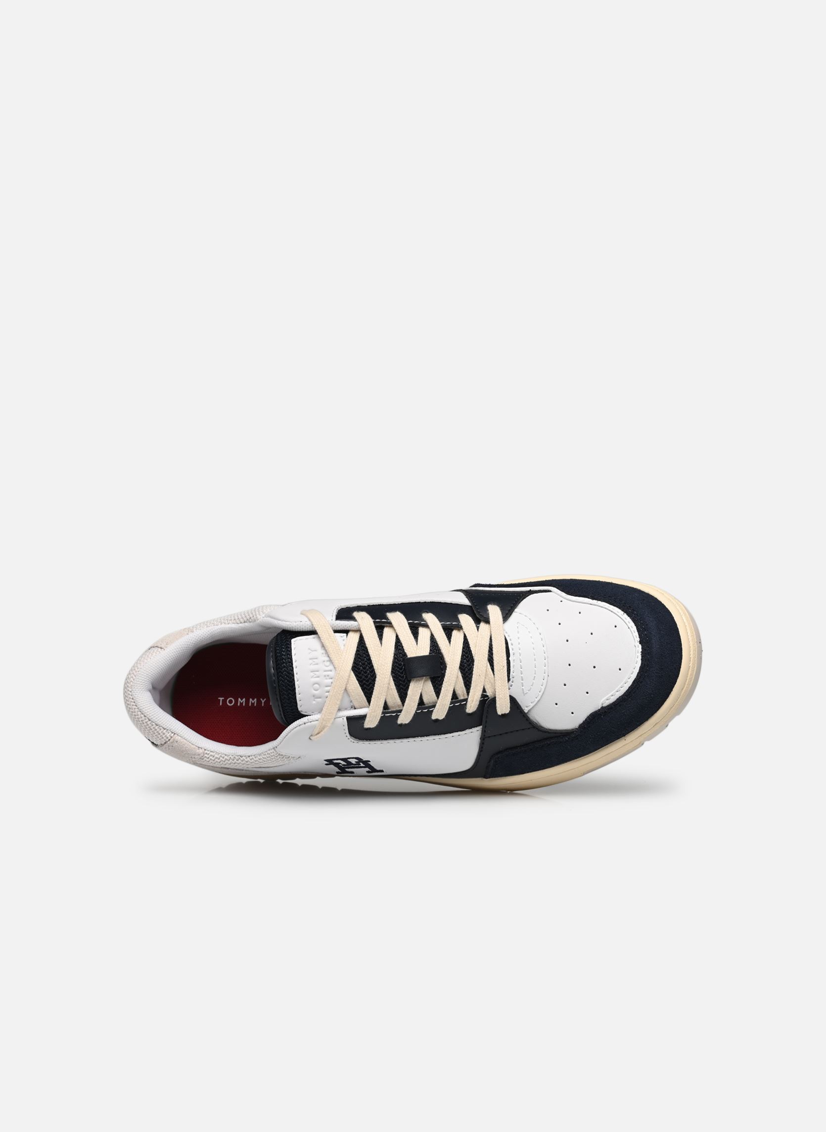 Niedrige Sneaker TH BASKET STREET MIX herren weiß Tommy Hilfiger Niedrige Sneaker TH BASKET STREET MIX herren weiß RWB