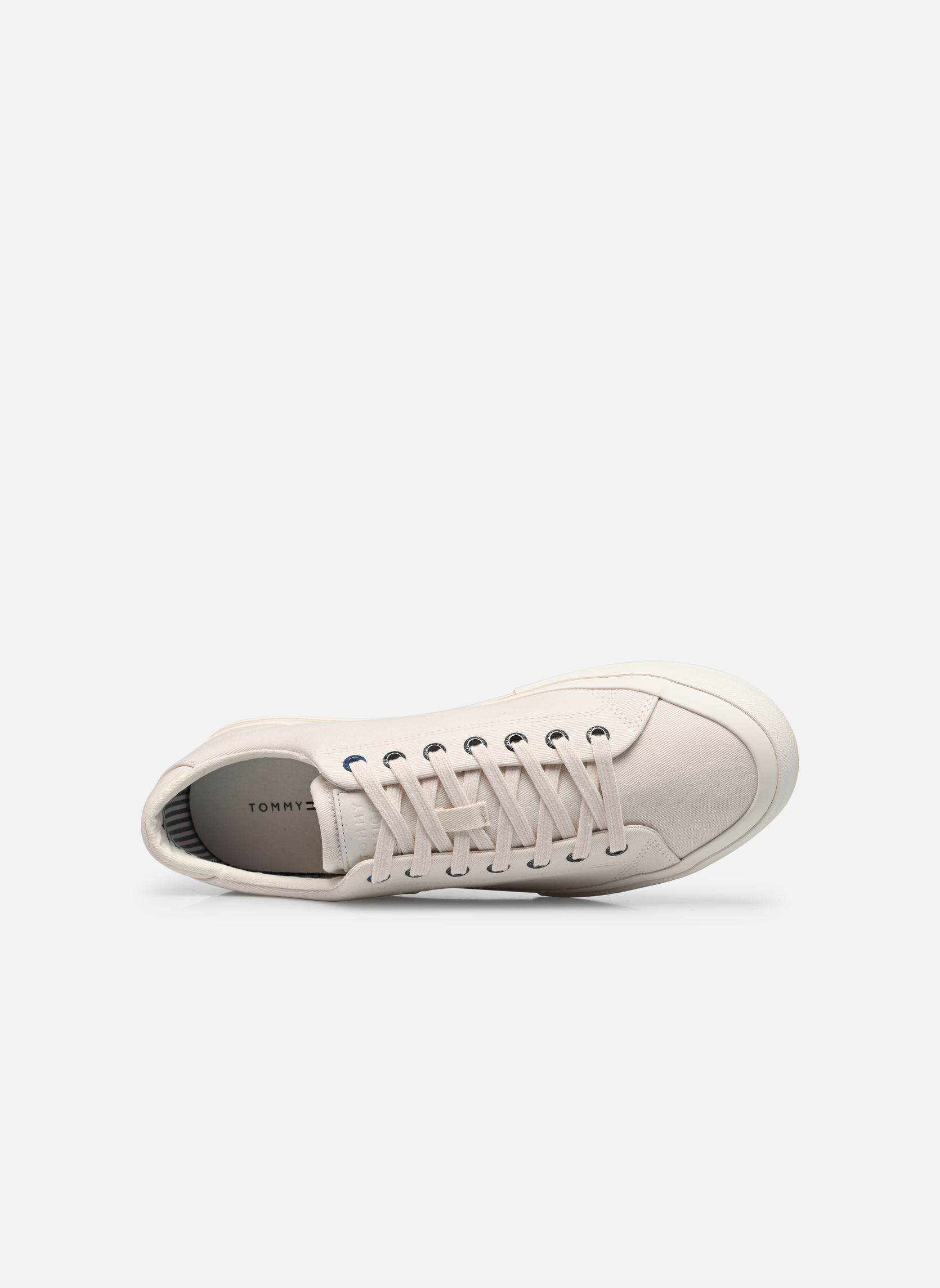 Print sneakers TH HI VULC STREET LOW VEG DYES heren wit Tommy Hilfiger Print sneakers TH HI VULC STREET LOW VEG DYES heren wit WEATHERED WHITE