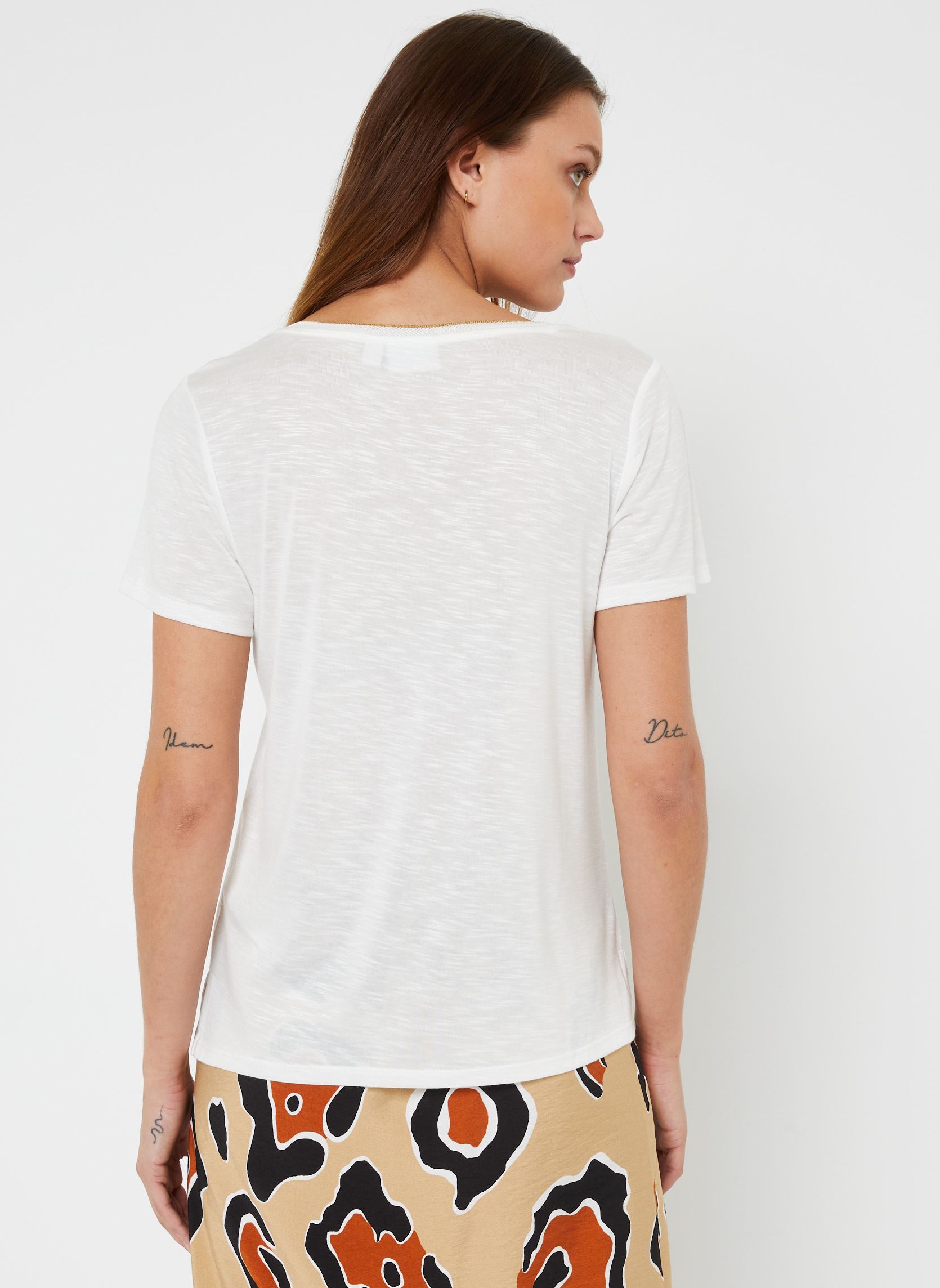 T-Shirts VINOEL LUREX S/S TOP - NOOS damen weiß Vila T-Shirts VINOEL LUREX S/S TOP - NOOS damen weiß Cloud Dancer