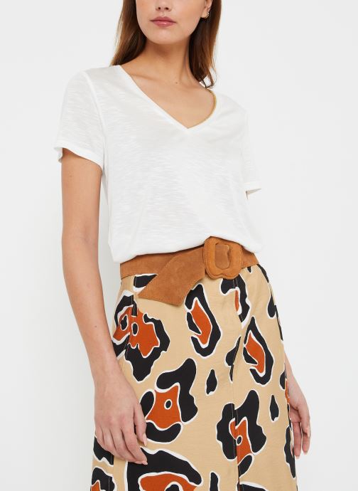 Vila T-shirts VINOEL LUREX S/S TOP - NOOS dames wit