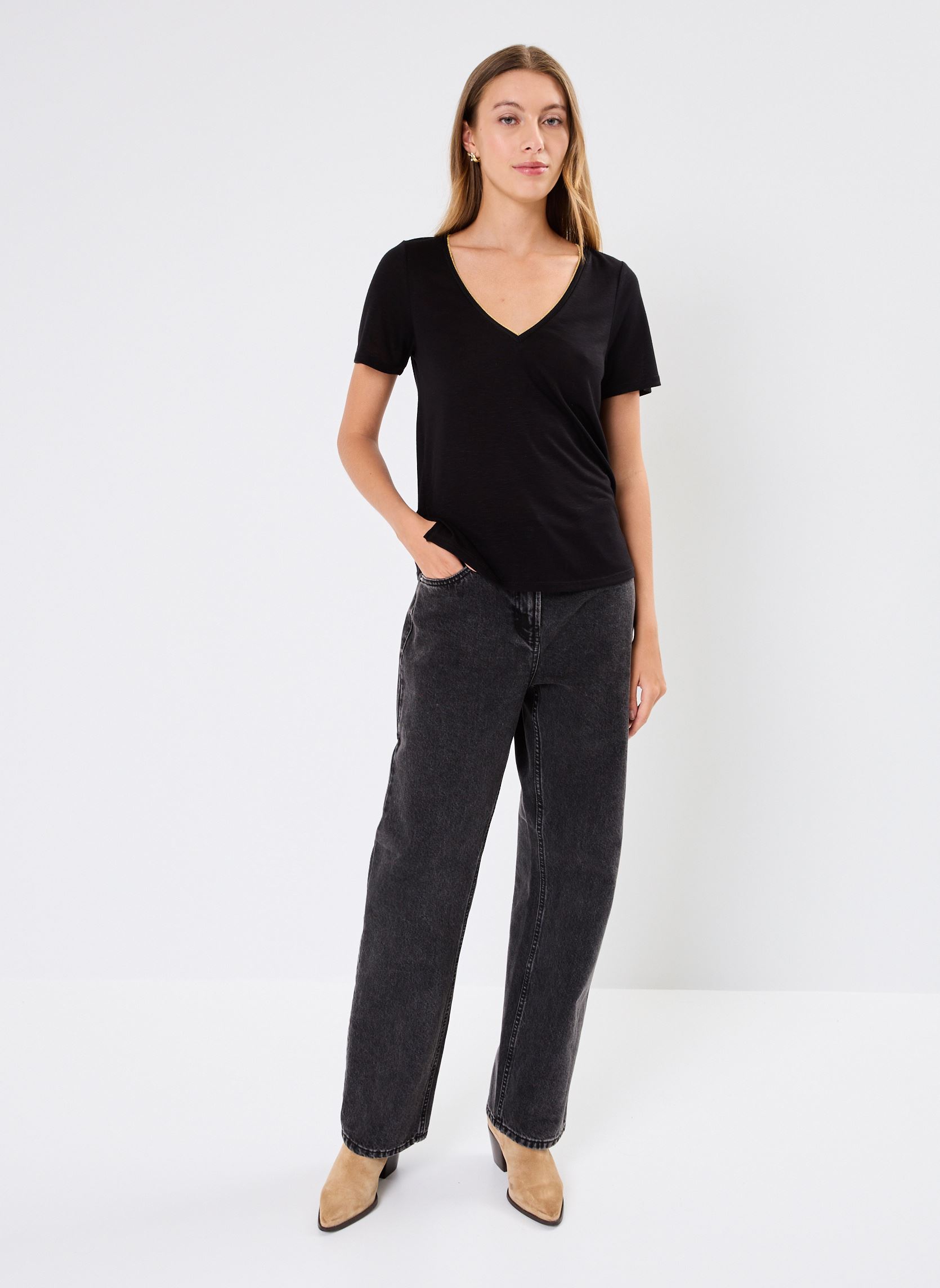 T-Shirts VINOEL LUREX S/S TOP - NOOS damen schwarz Vila T-Shirts VINOEL LUREX S/S TOP - NOOS damen schwarz Black