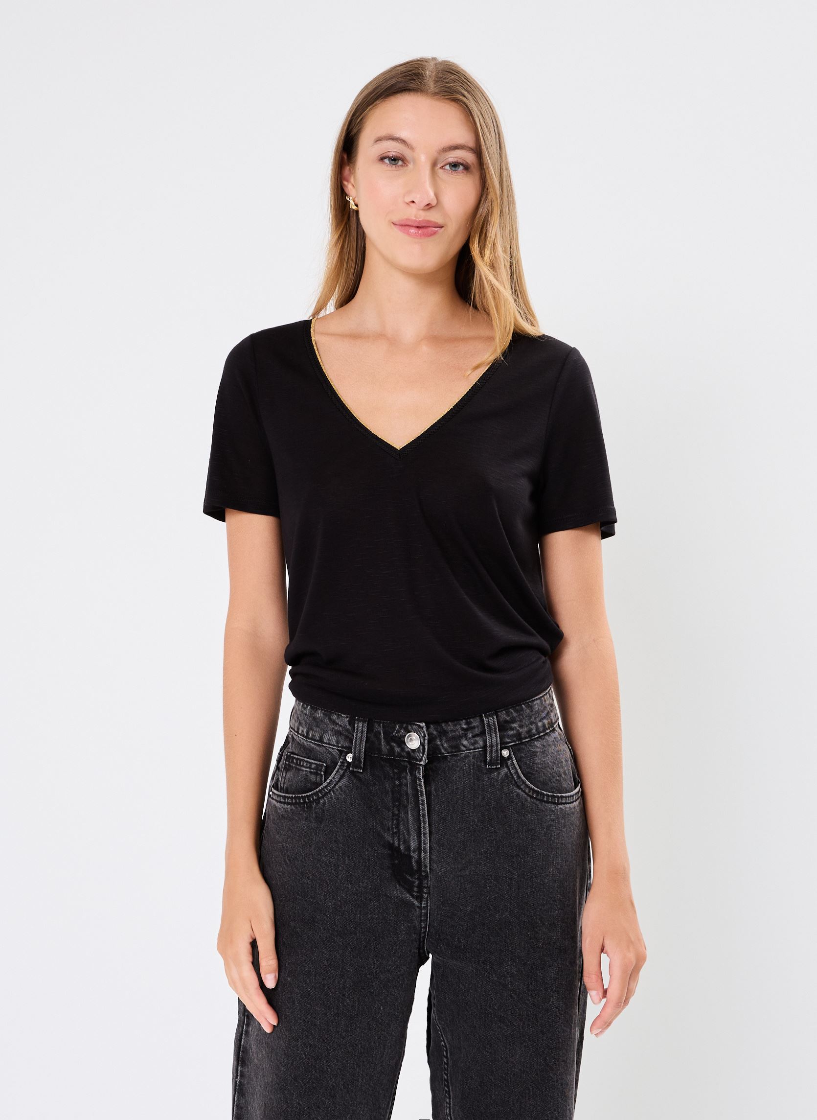 T-Shirts VINOEL LUREX S/S TOP - NOOS damen schwarz Vila T-Shirts VINOEL LUREX S/S TOP - NOOS damen schwarz Black