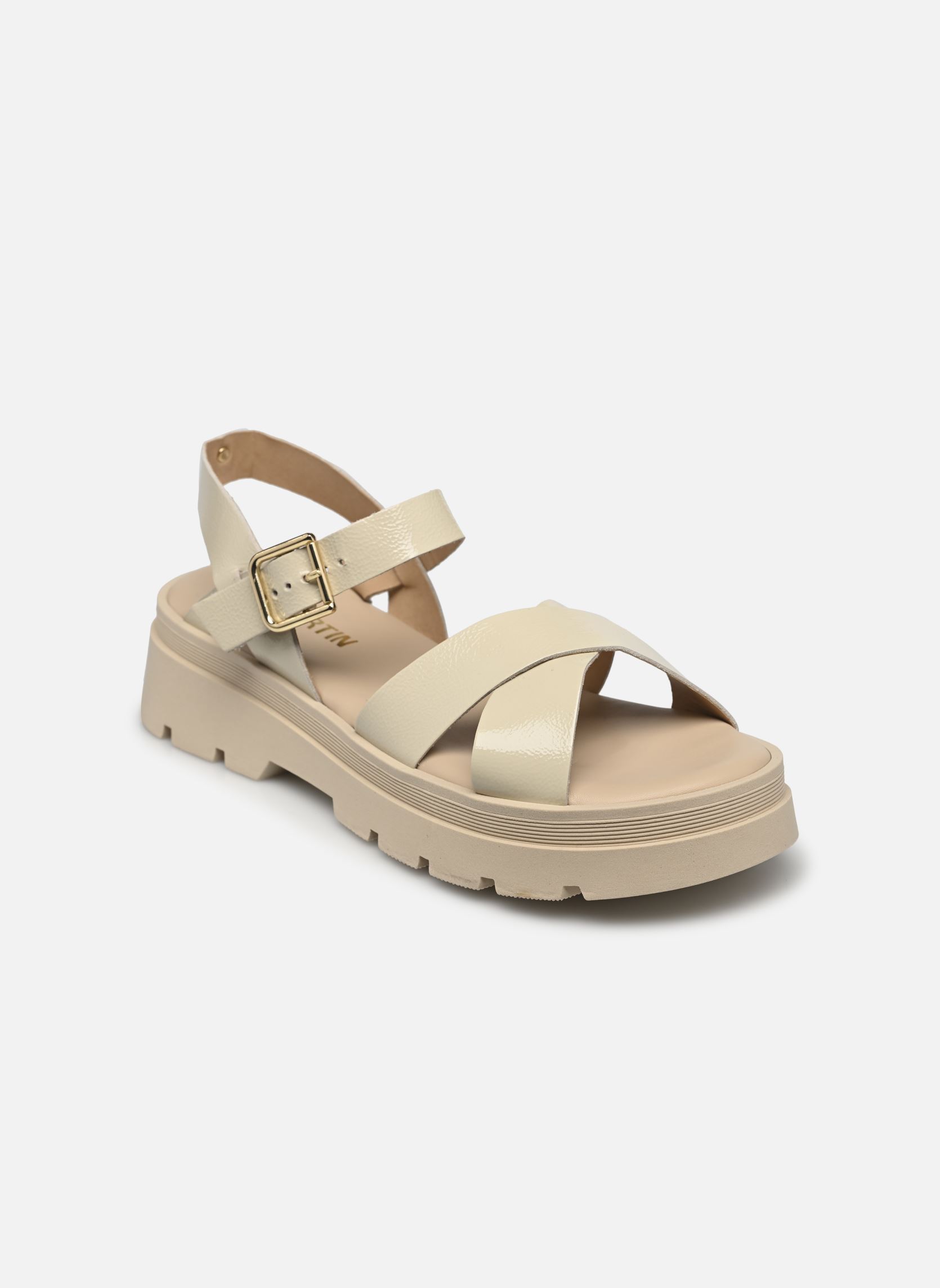 Sandales compensées et plateformes 1DECIDEE femme blanc JB Martin Sandales compensées et plateformes 1DECIDEE femme blanc Vernis Off White