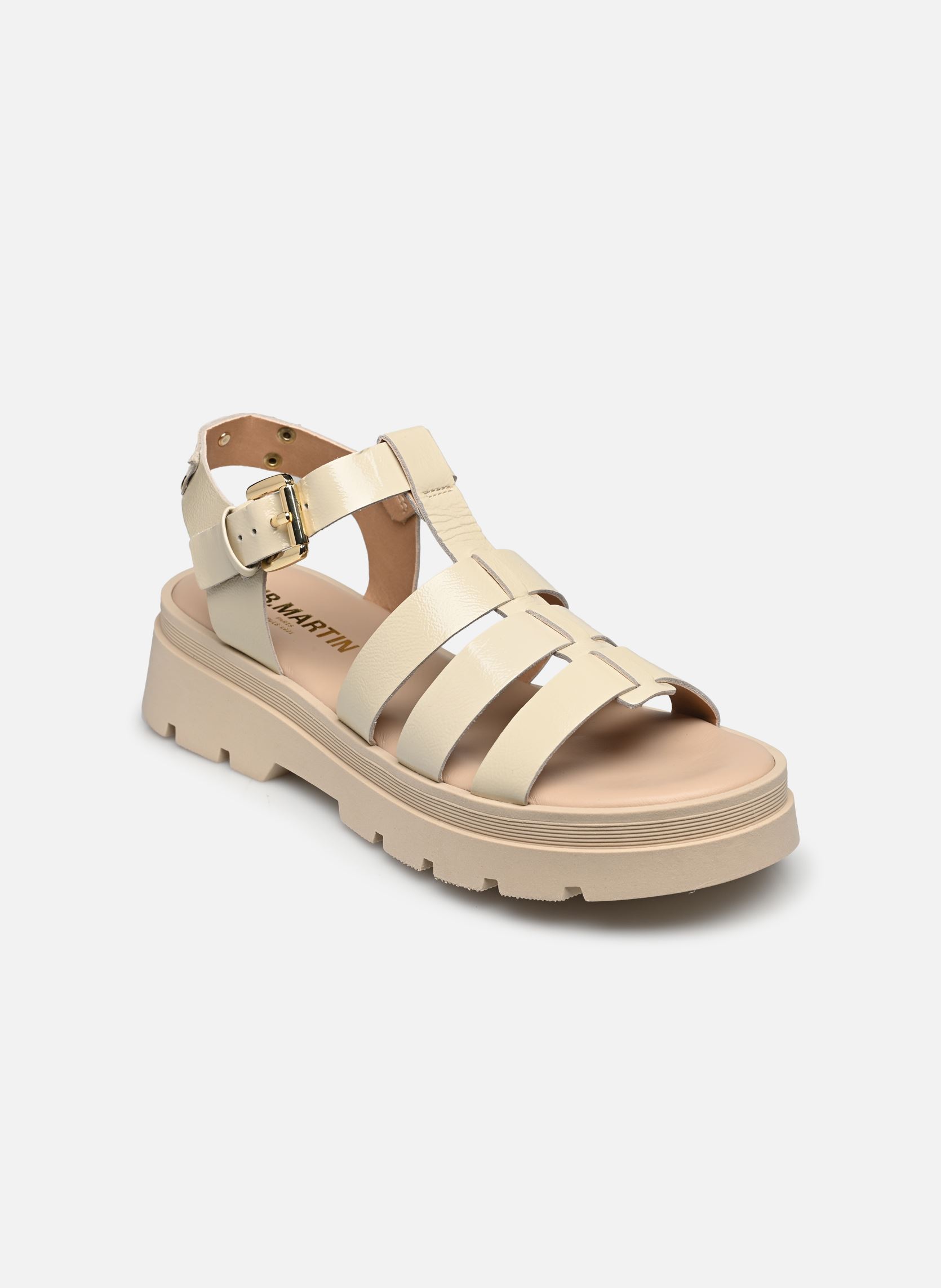 Sandales compensées et plateformes DELICE femme blanc JB Martin Sandales compensées et plateformes DELICE femme blanc Vernis Off White