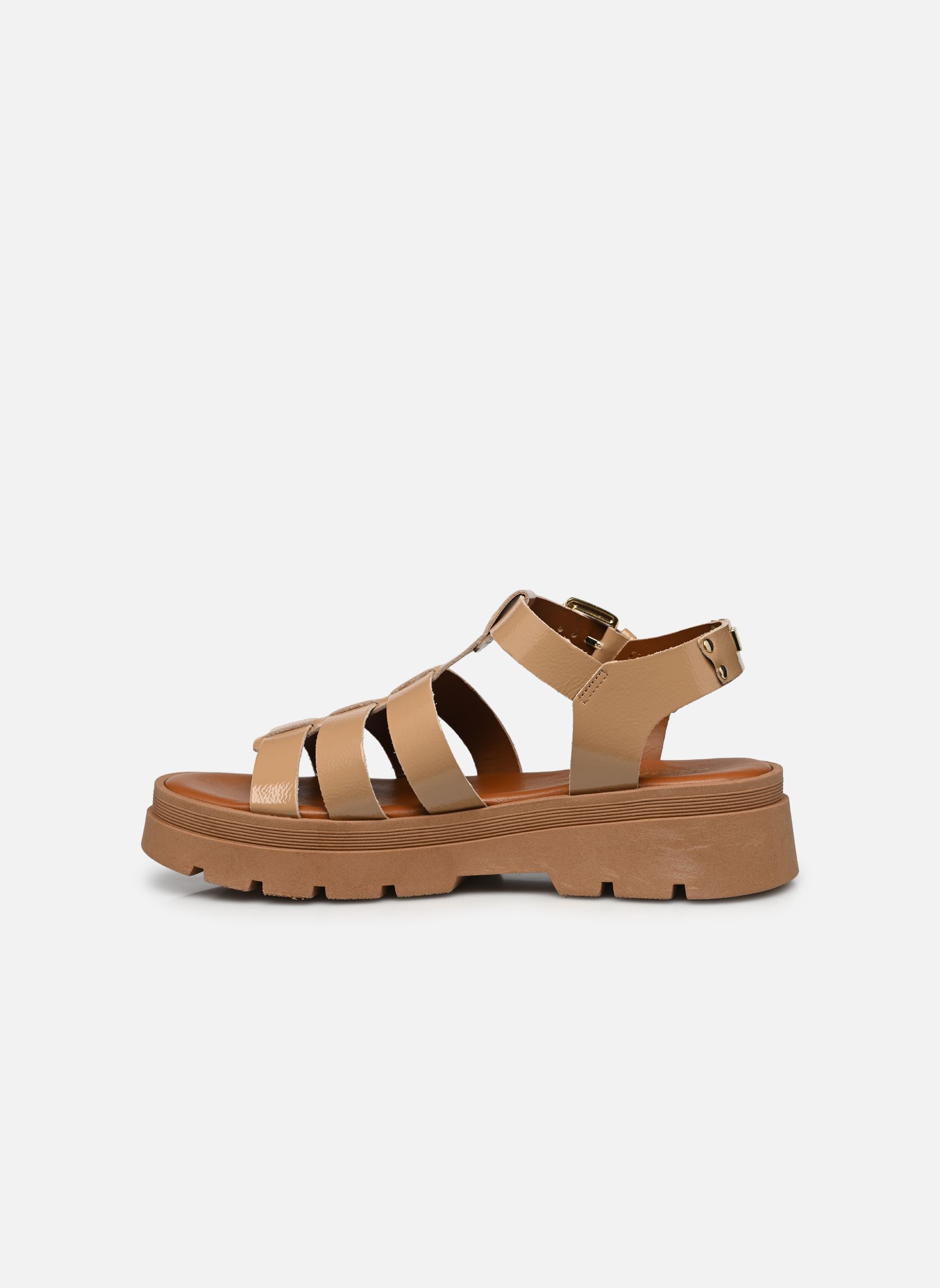 Sandales compensées et plateformes DELICE femme beige JB Martin Sandales compensées et plateformes DELICE femme beige vernis sable
