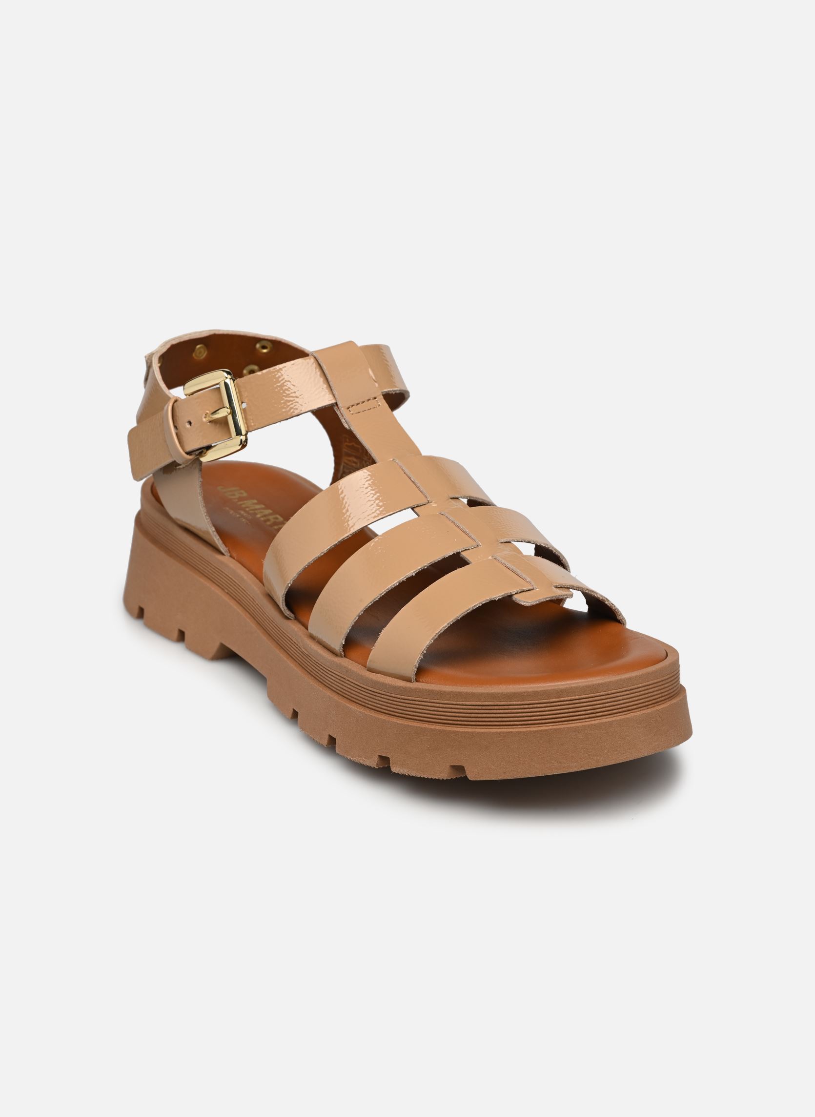 Sandales compensées et plateformes DELICE femme beige JB Martin Sandales compensées et plateformes DELICE femme beige vernis sable