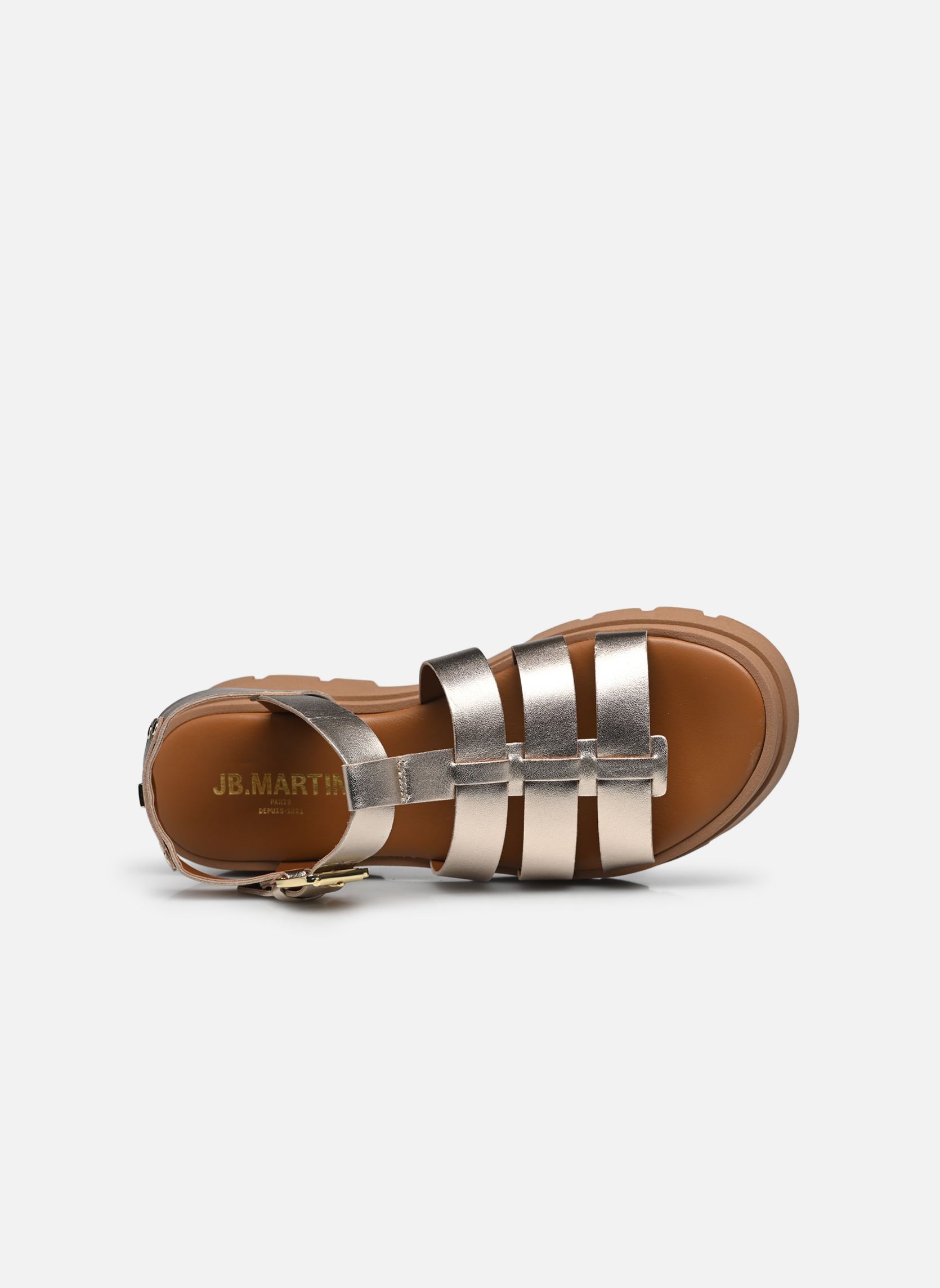 Sandali con zeppa e plateau DELICE donna oro e bronzo JB Martin Sandali con zeppa e plateau DELICE donna oro e bronzo METAL DORE