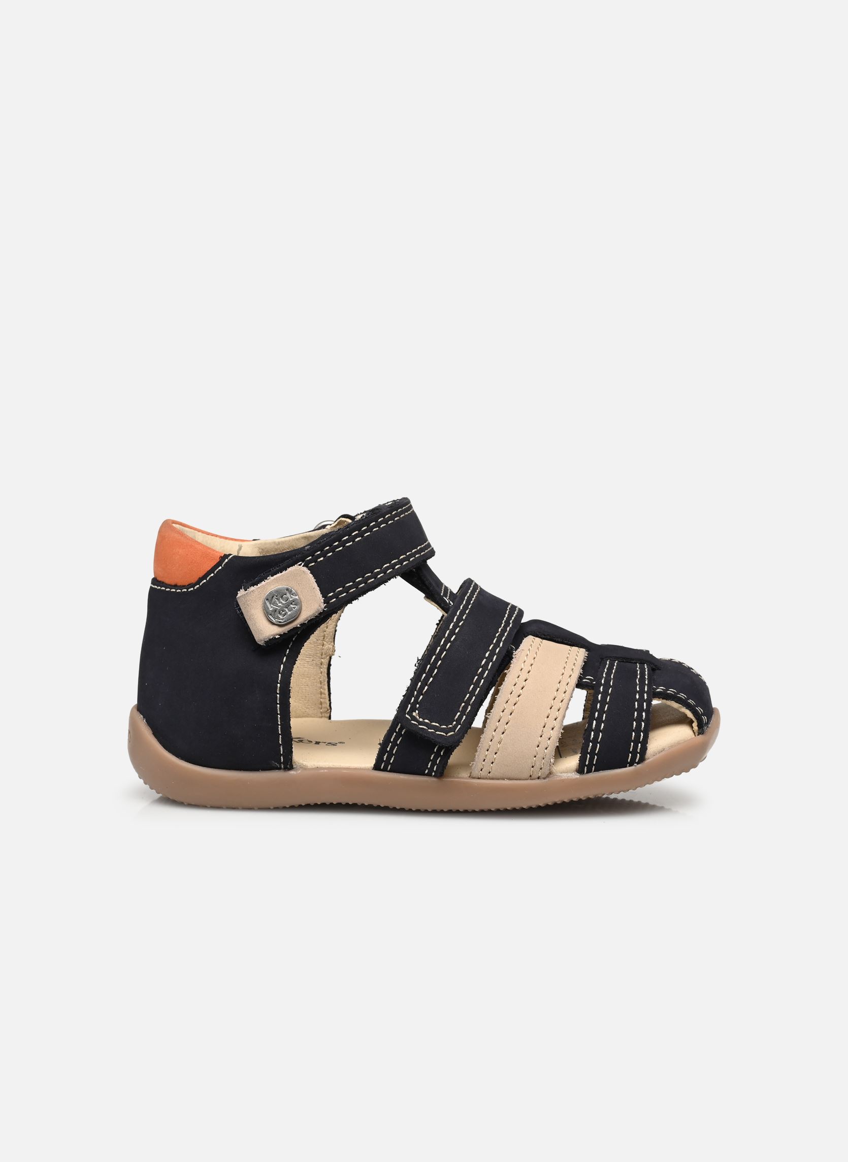 Sandalen Bipod jungen blau Kickers Sandalen Bipod jungen blau MARINE BEIGE ORANGE
