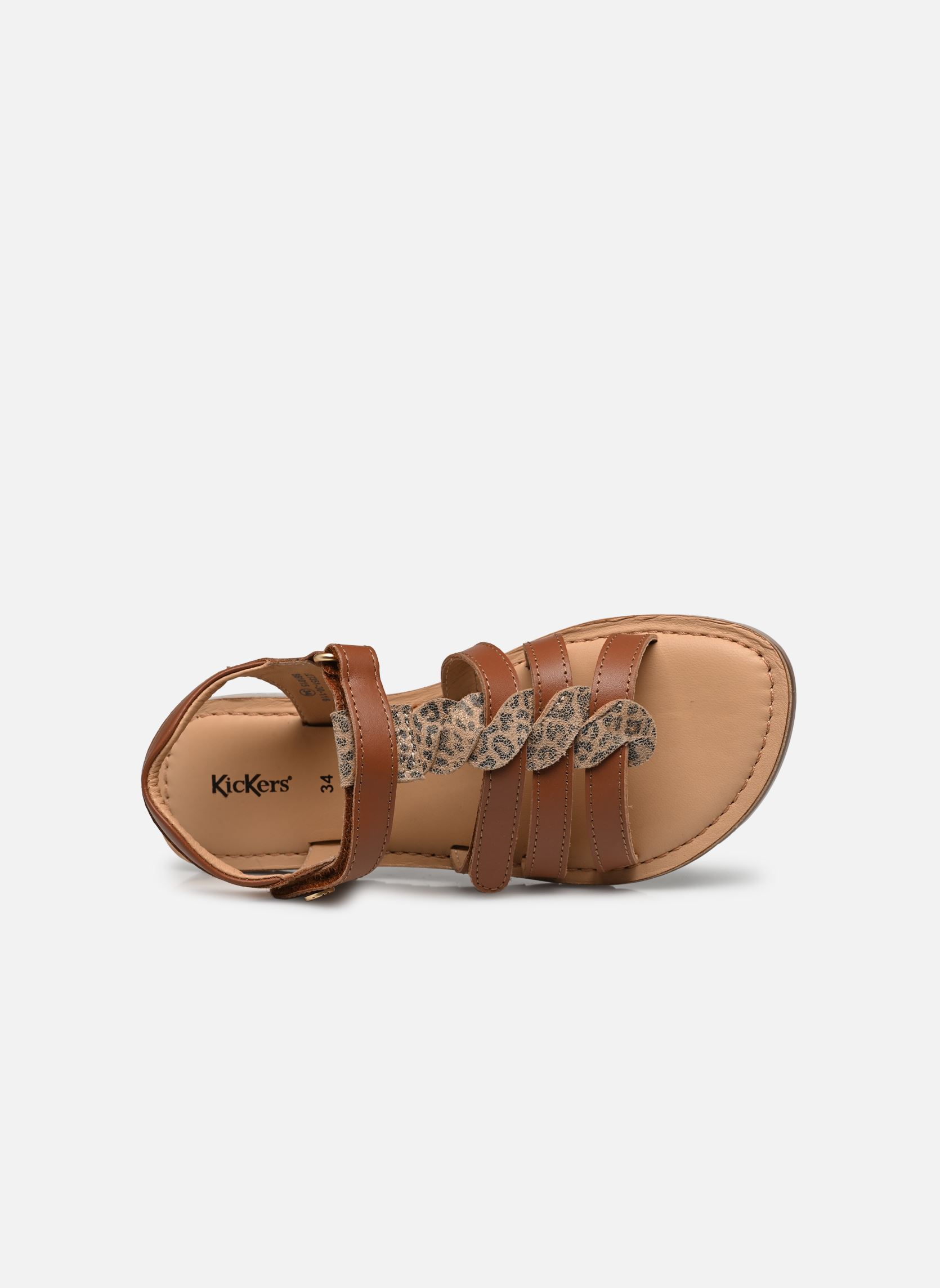 Sandales Brahmia fille marron Kickers Sandales Brahmia fille marron CAMEL LEOPARD