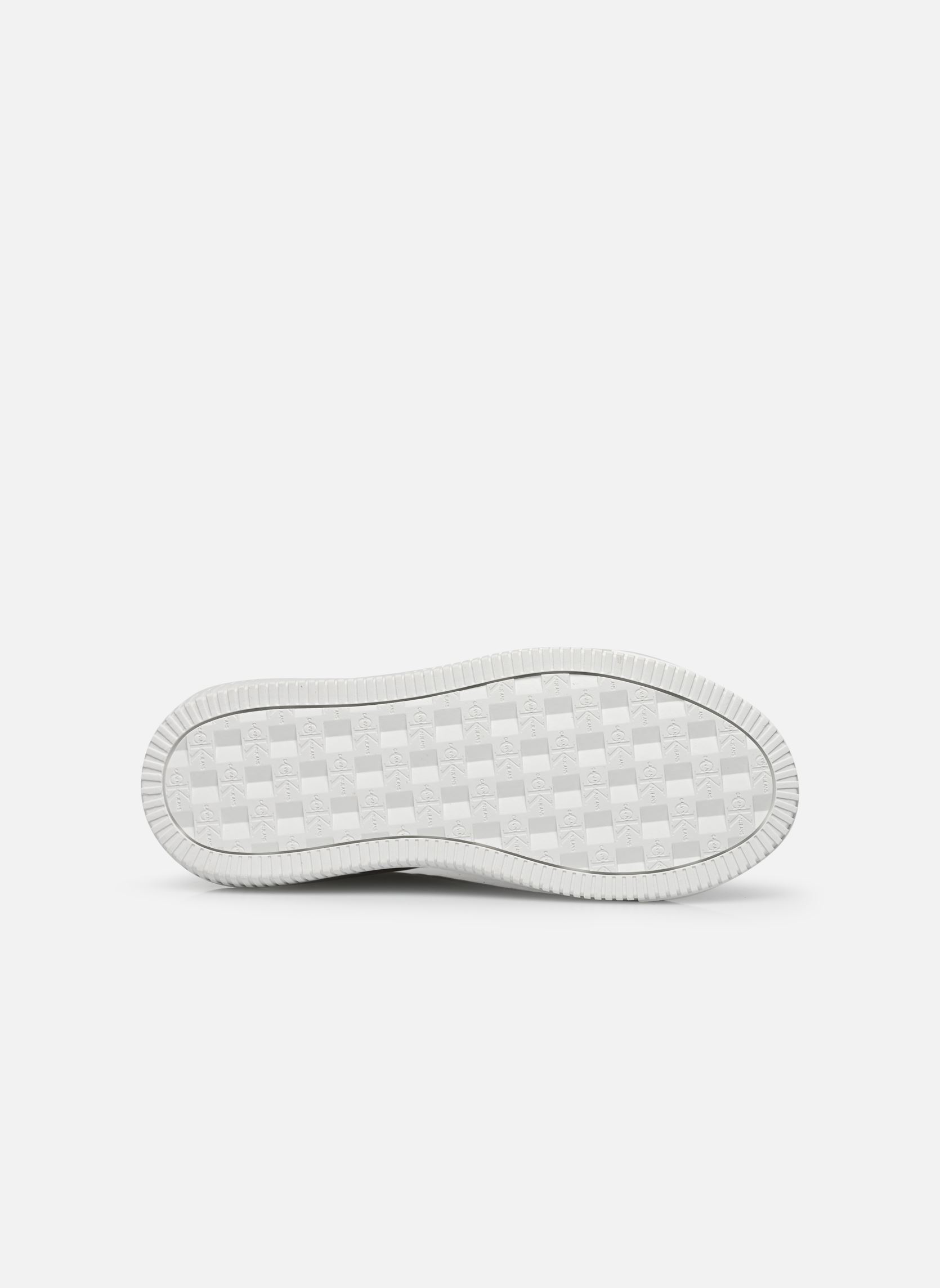 Niedrige Sneaker CHUNKY CUPSOLE LACEUP MON LTH WN damen weiß Calvin Klein Niedrige Sneaker CHUNKY CUPSOLE LACEUP MON LTH WN damen weiß WHITE/RASPBERRY SORBET