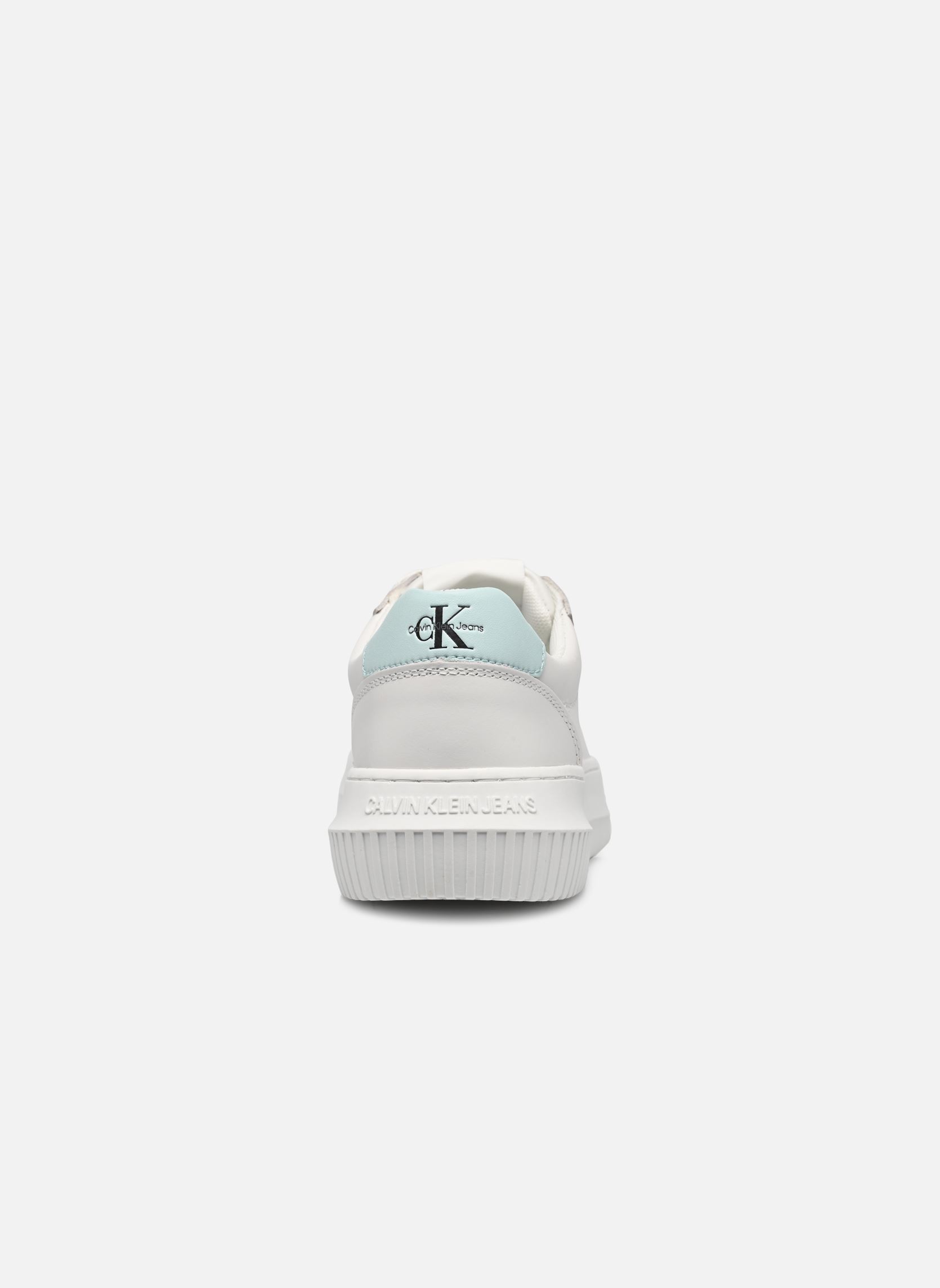 Baskets basses CHUNKY CUPSOLE LACEUP MON LTH WN femme blanc Calvin Klein Baskets basses CHUNKY CUPSOLE LACEUP MON LTH WN femme blanc WHITE/SPROUT GREEN