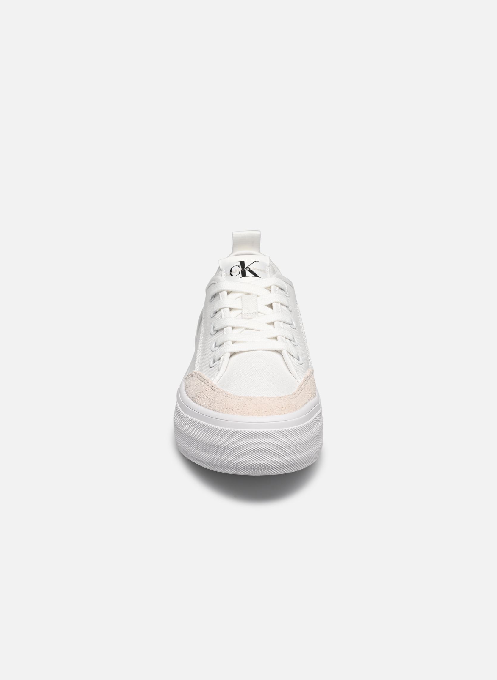 Niedrige Sneaker VULC FLATFORM BOLD IRREG LINES damen weiß Calvin Klein Niedrige Sneaker VULC FLATFORM BOLD IRREG LINES damen weiß WHITE/ANCIENT WHITE