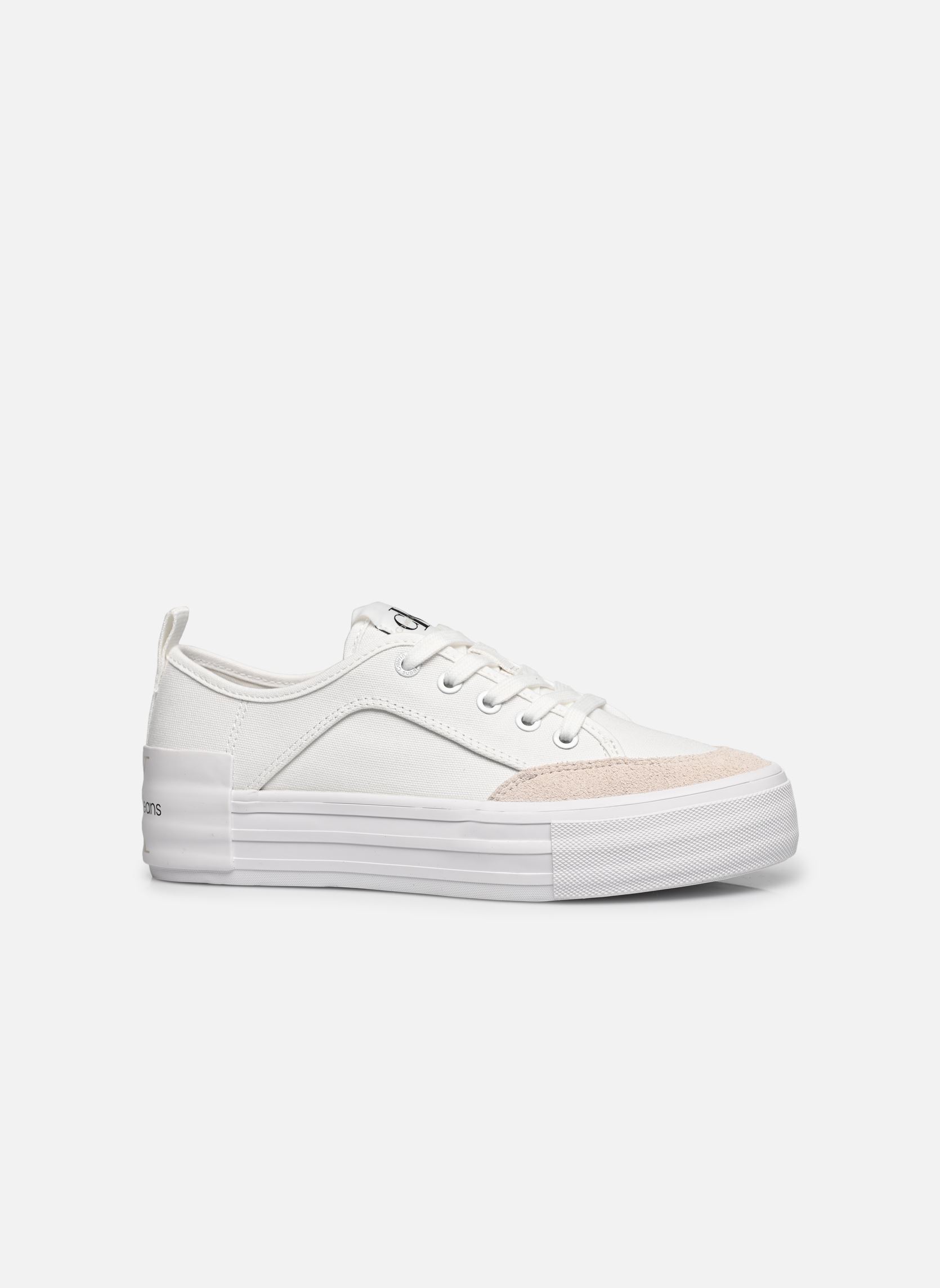 Niedrige Sneaker VULC FLATFORM BOLD IRREG LINES damen weiß Calvin Klein Niedrige Sneaker VULC FLATFORM BOLD IRREG LINES damen weiß WHITE/ANCIENT WHITE