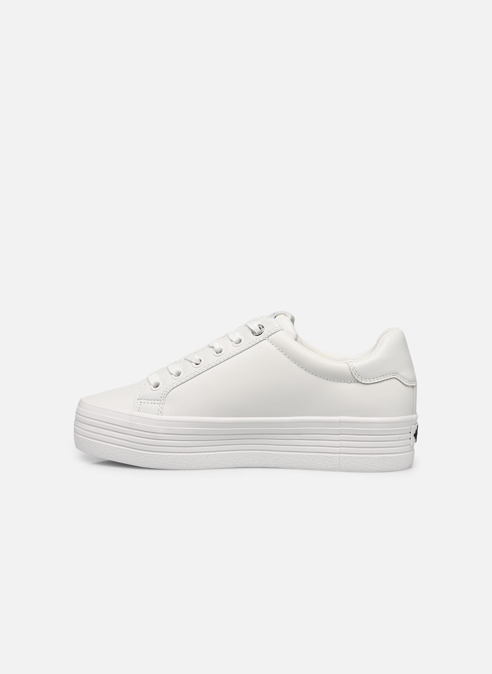 Baskets basses VULC FLATFORM LACEUP LOW LTH femme blanc Calvin Klein Baskets basses VULC FLATFORM LACEUP LOW LTH femme blanc BRIGHT WHITE