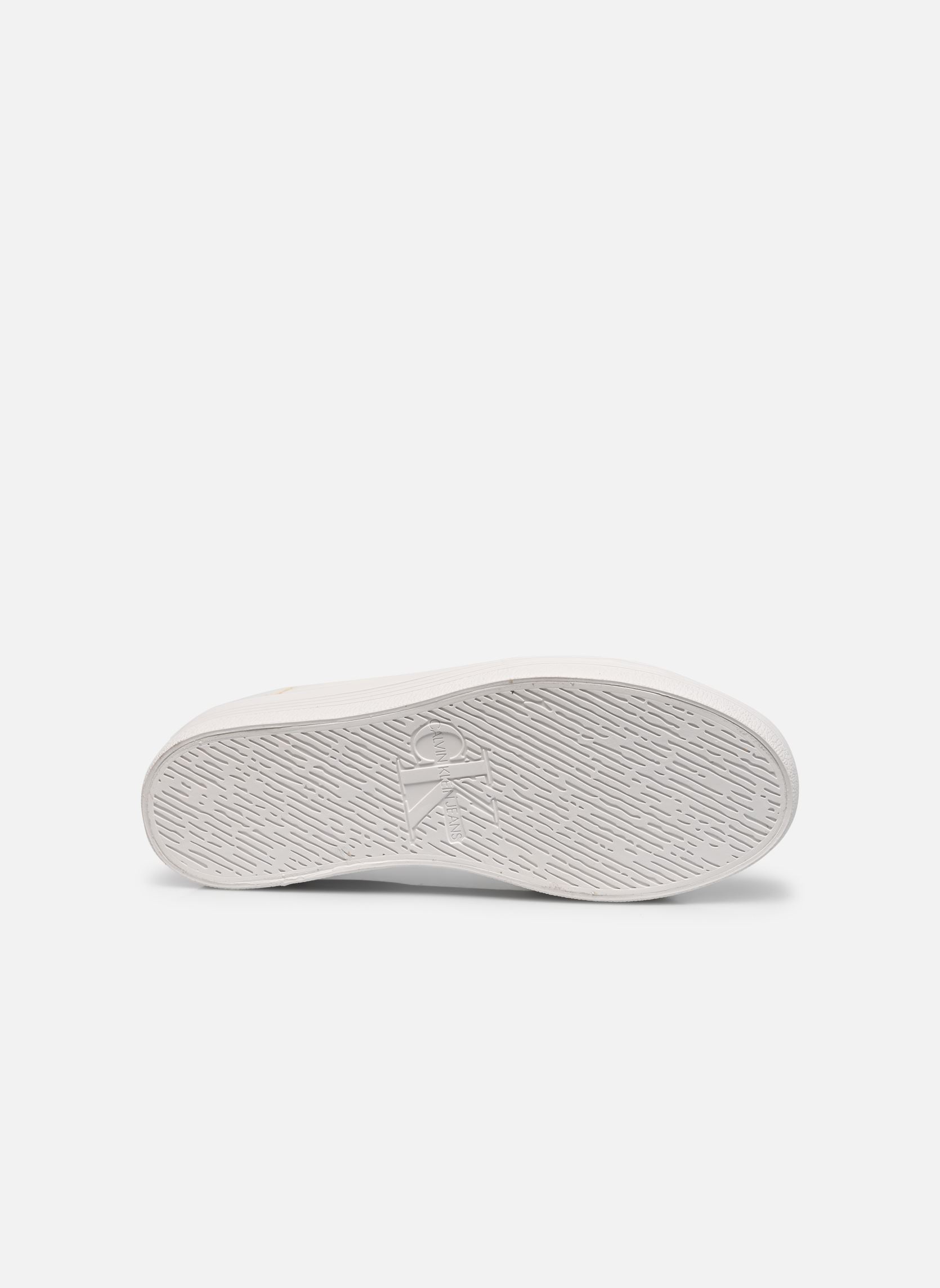 Baskets basses VULC FLATFORM LACEUP LOW LTH femme blanc Calvin Klein Baskets basses VULC FLATFORM LACEUP LOW LTH femme blanc BRIGHT WHITE