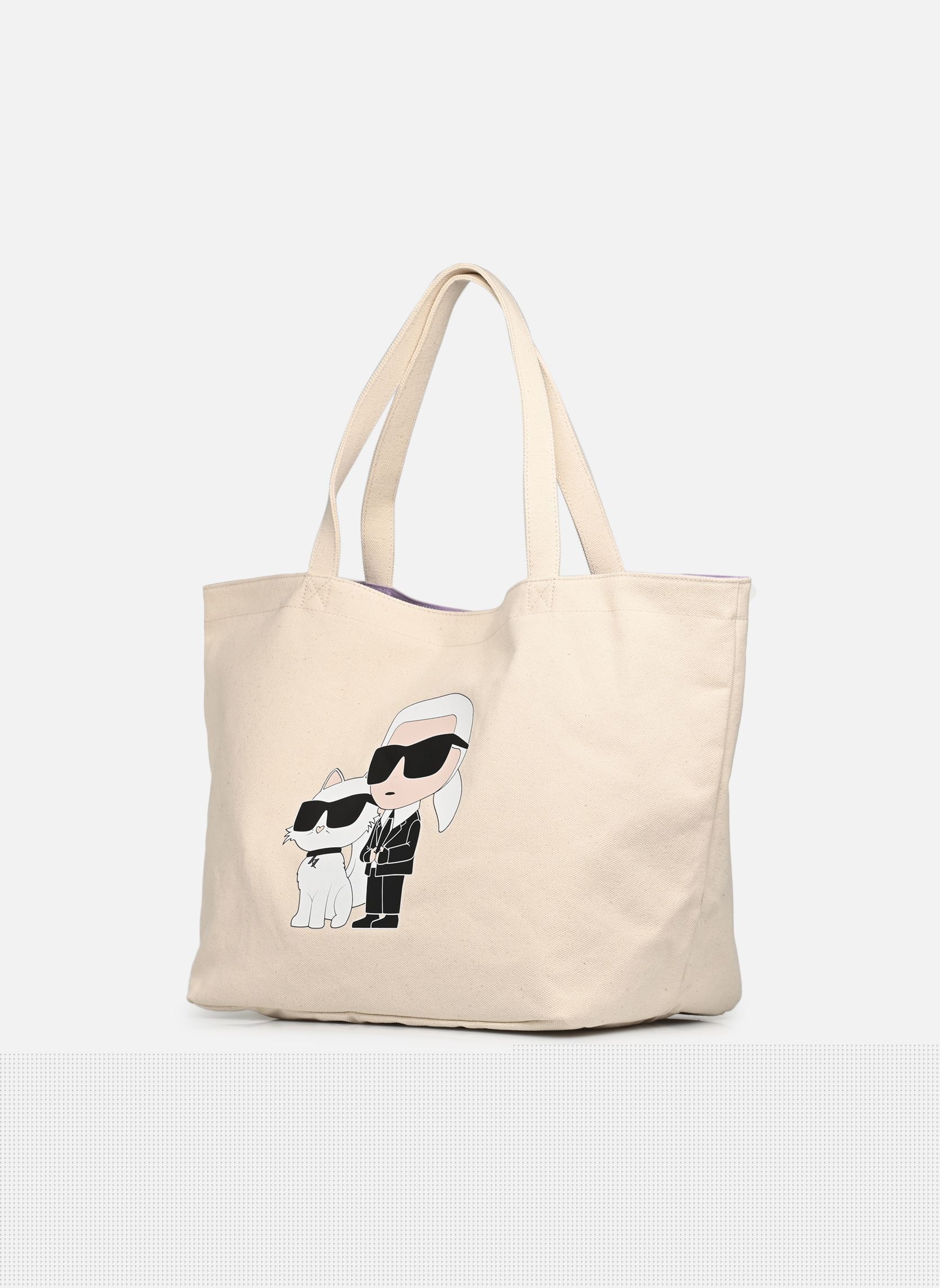 Borsa da spiaggia K/Ikonik 2.0 K&C Canv Shopper donna bianco Karl Lagerfeld Borsa da spiaggia K/Ikonik 2.0 K&C Canv Shopper donna bianco WHITE