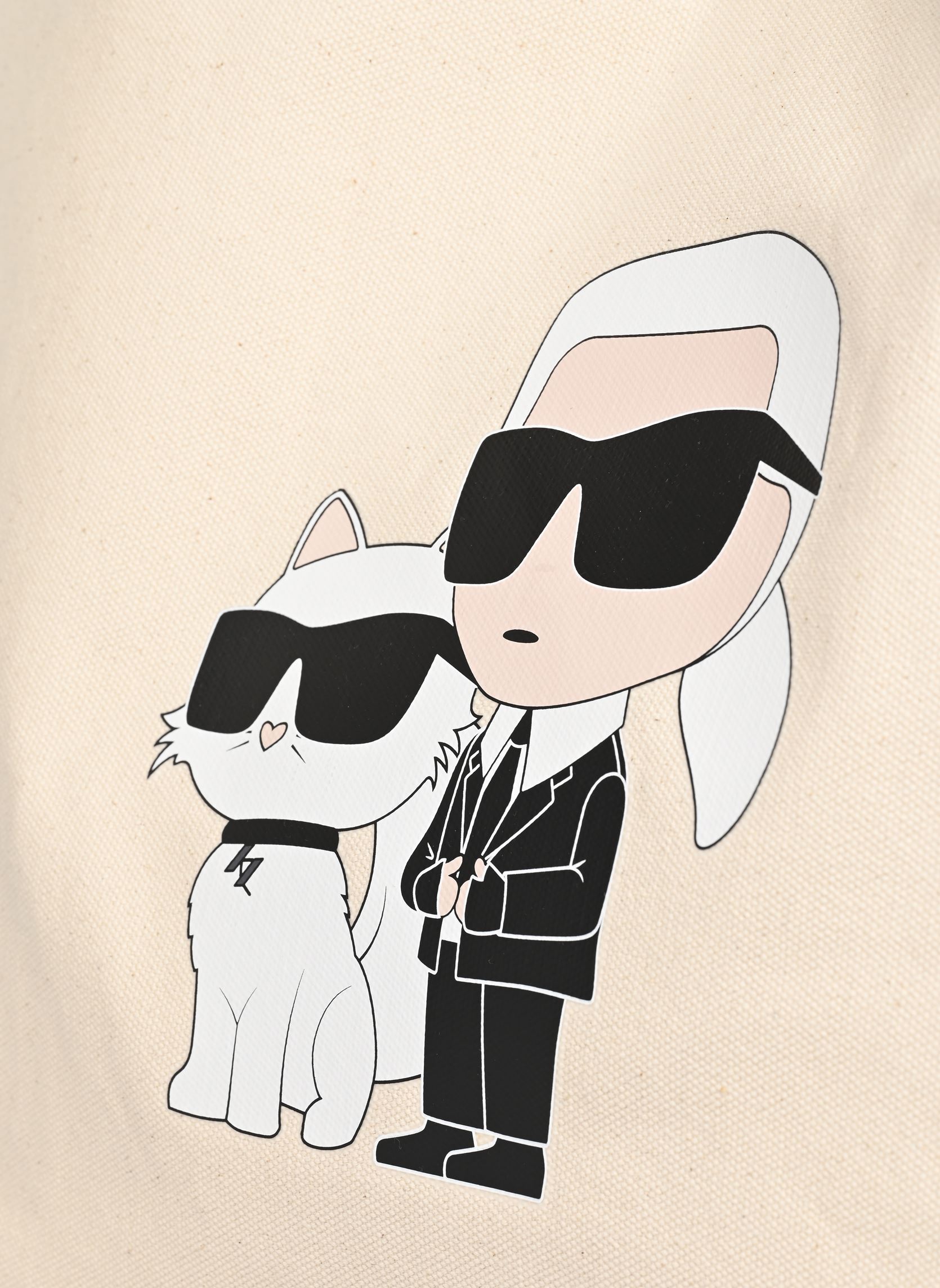 Borsa da spiaggia K/Ikonik 2.0 K&C Canv Shopper donna bianco Karl Lagerfeld Borsa da spiaggia K/Ikonik 2.0 K&C Canv Shopper donna bianco WHITE