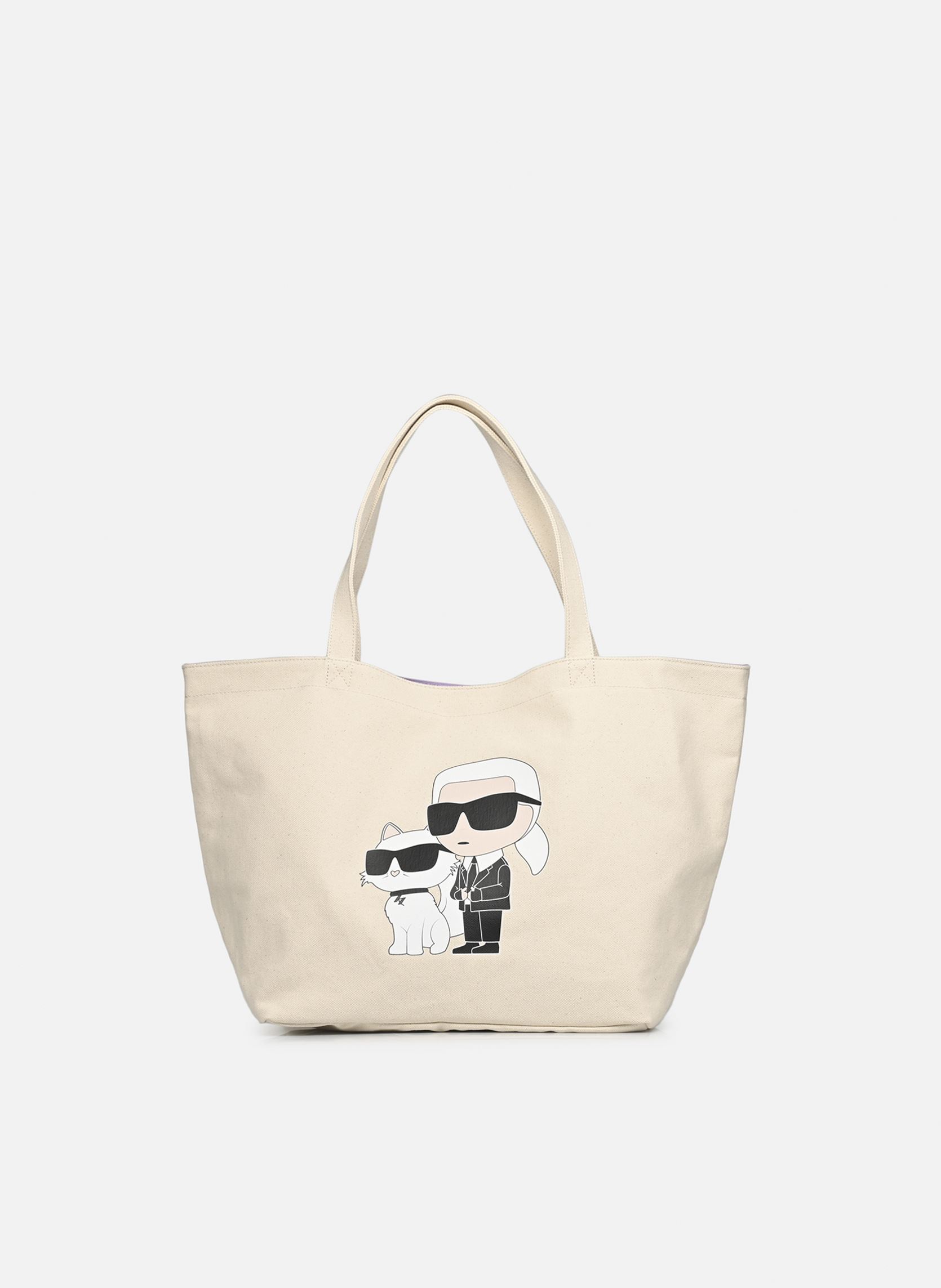Borsa da spiaggia K/Ikonik 2.0 K&C Canv Shopper donna bianco Karl Lagerfeld Borsa da spiaggia K/Ikonik 2.0 K&C Canv Shopper donna bianco WHITE