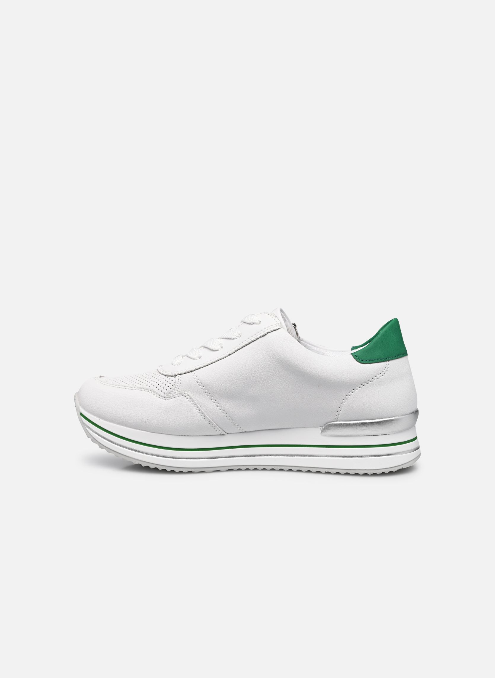 Baskets basses D1318 femme blanc Remonte Baskets basses D1318 femme blanc WEISS/SMARAGD/WEISS