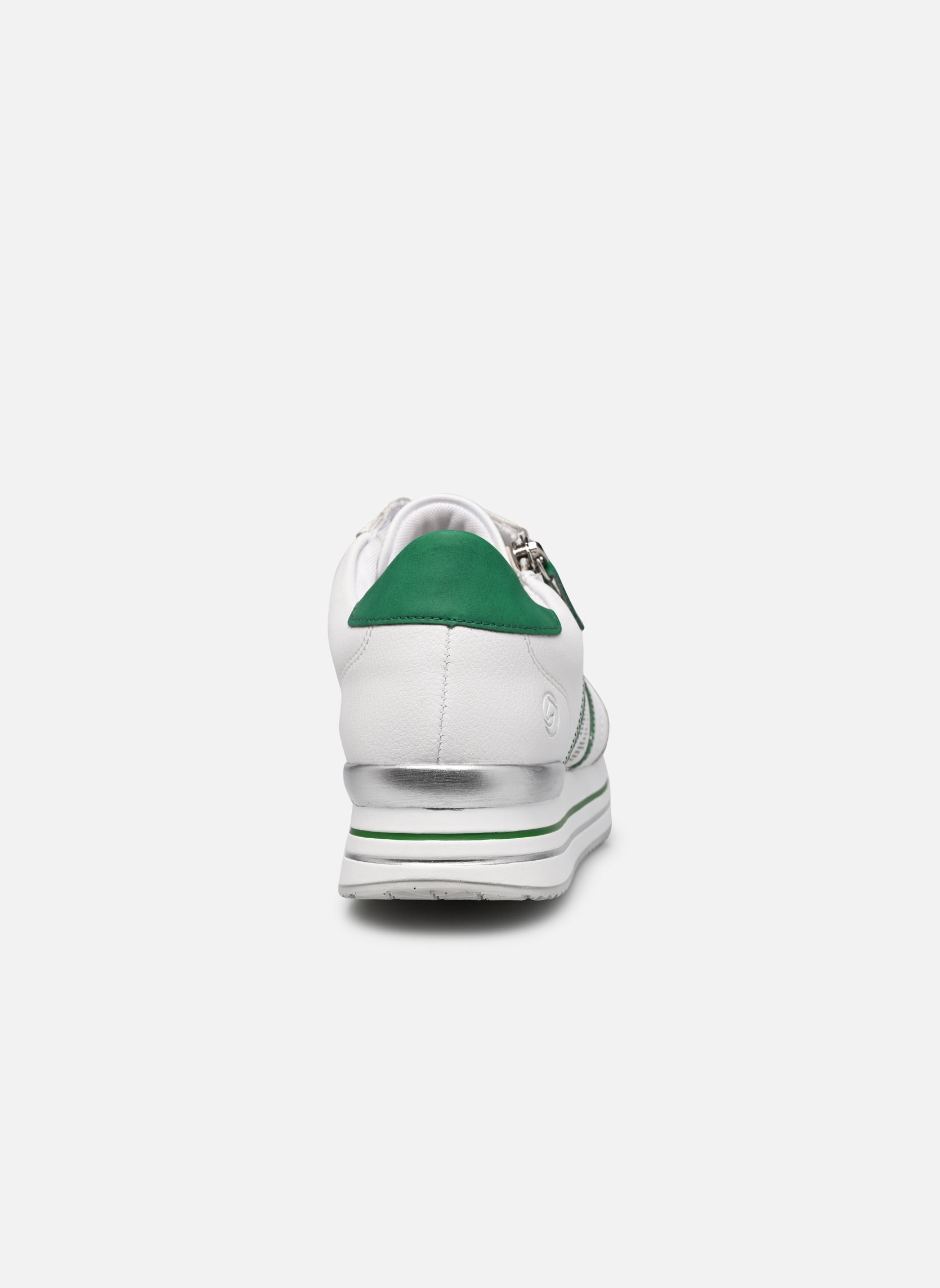 Baskets basses D1318 femme blanc Remonte Baskets basses D1318 femme blanc WEISS/SMARAGD/WEISS