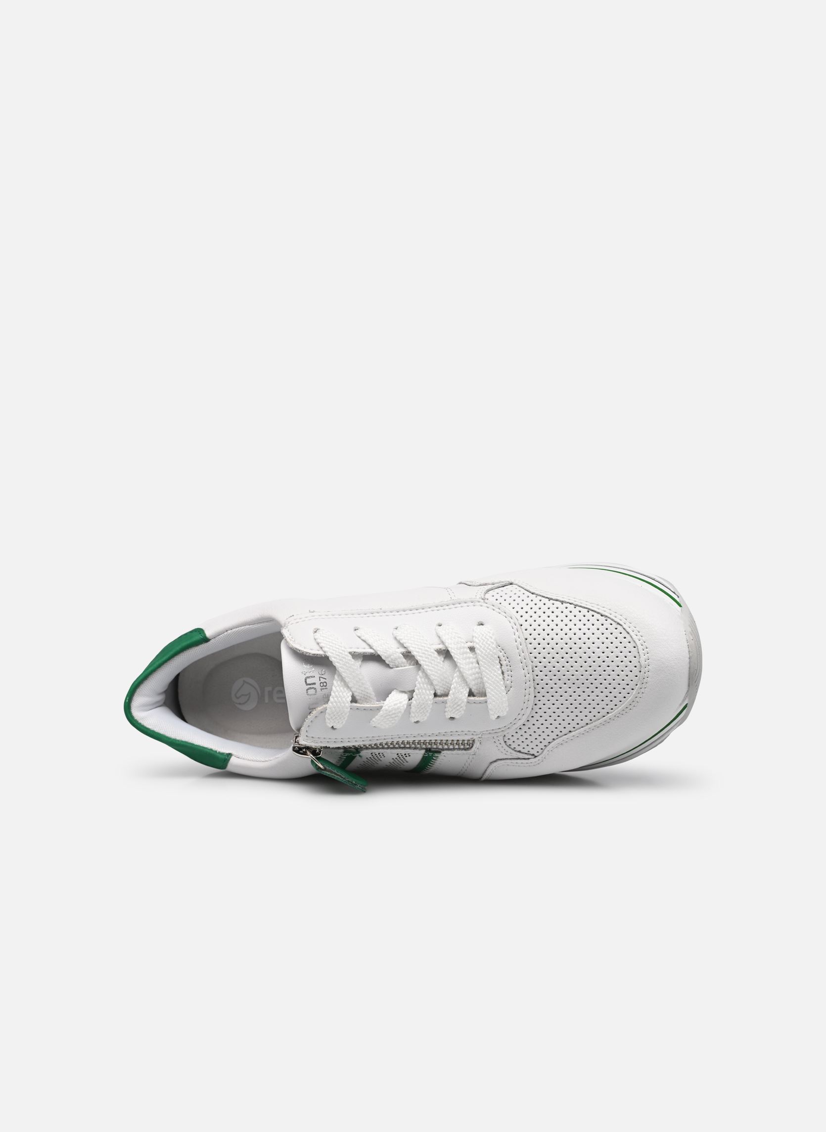 Baskets basses D1318 femme blanc Remonte Baskets basses D1318 femme blanc WEISS/SMARAGD/WEISS