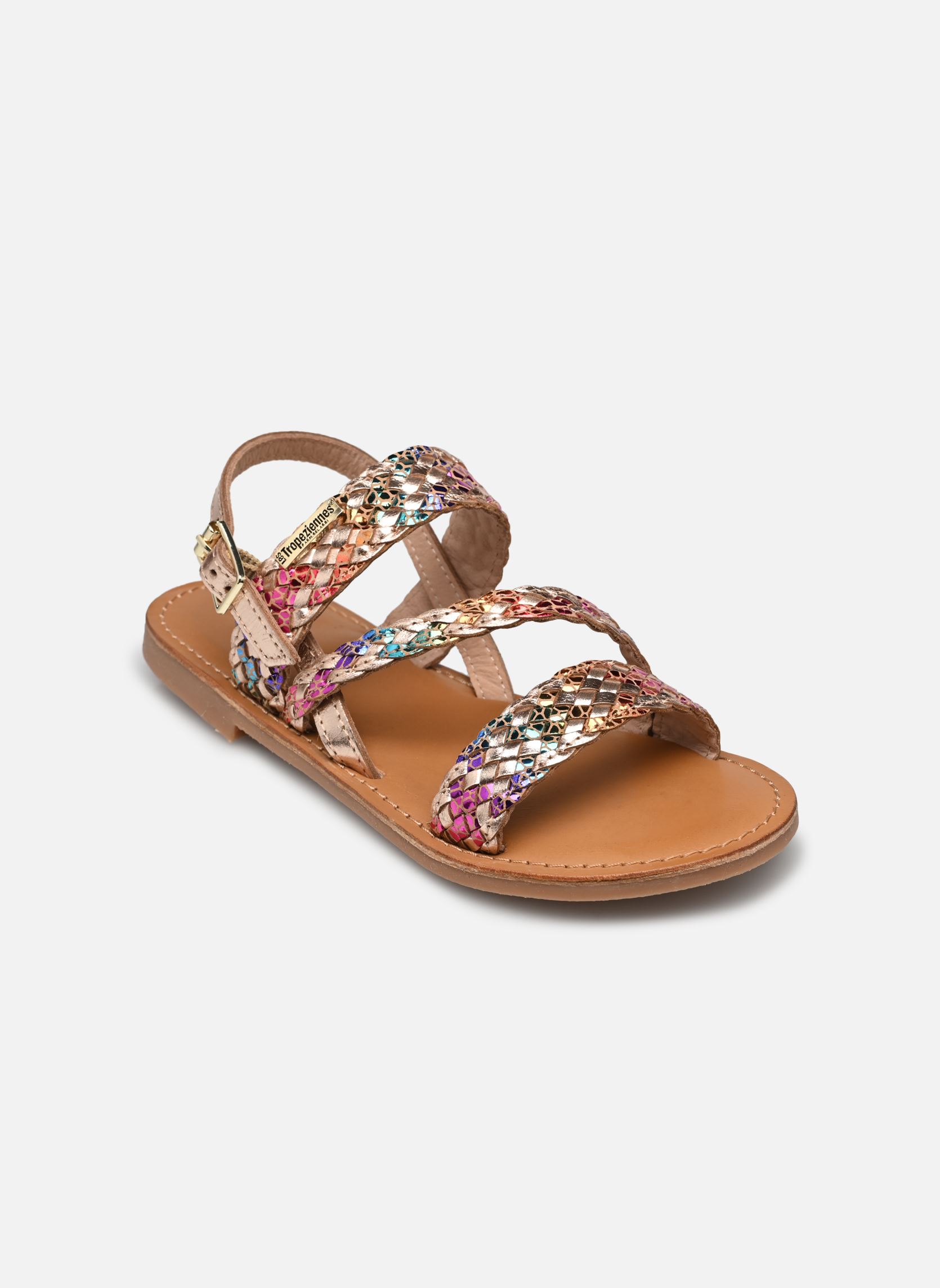 Sandales BAMAKO fille multicolore Les Tropéziennes par M Belarbi Sandales BAMAKO fille multicolore Or Multi