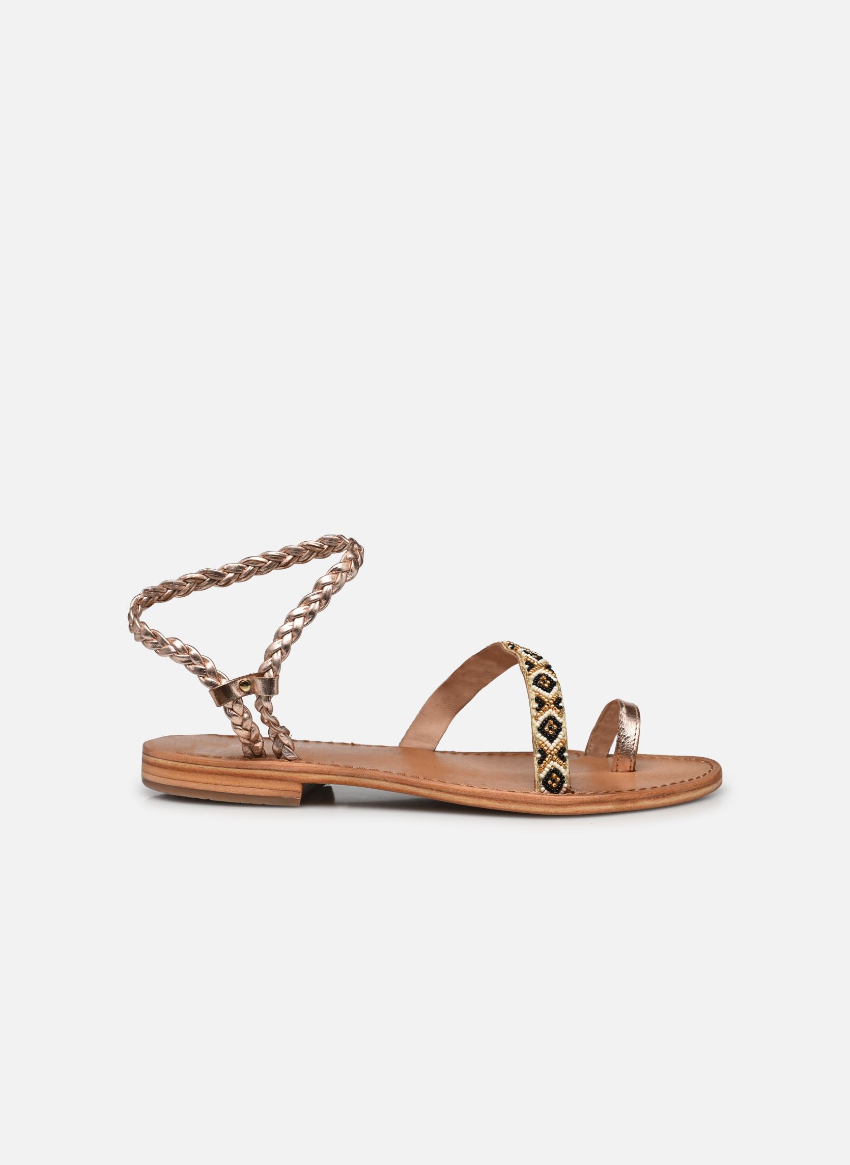 Sandales HELLY femme or et bronze Les Tropéziennes par M Belarbi Sandales HELLY femme or et bronze OR MULTI