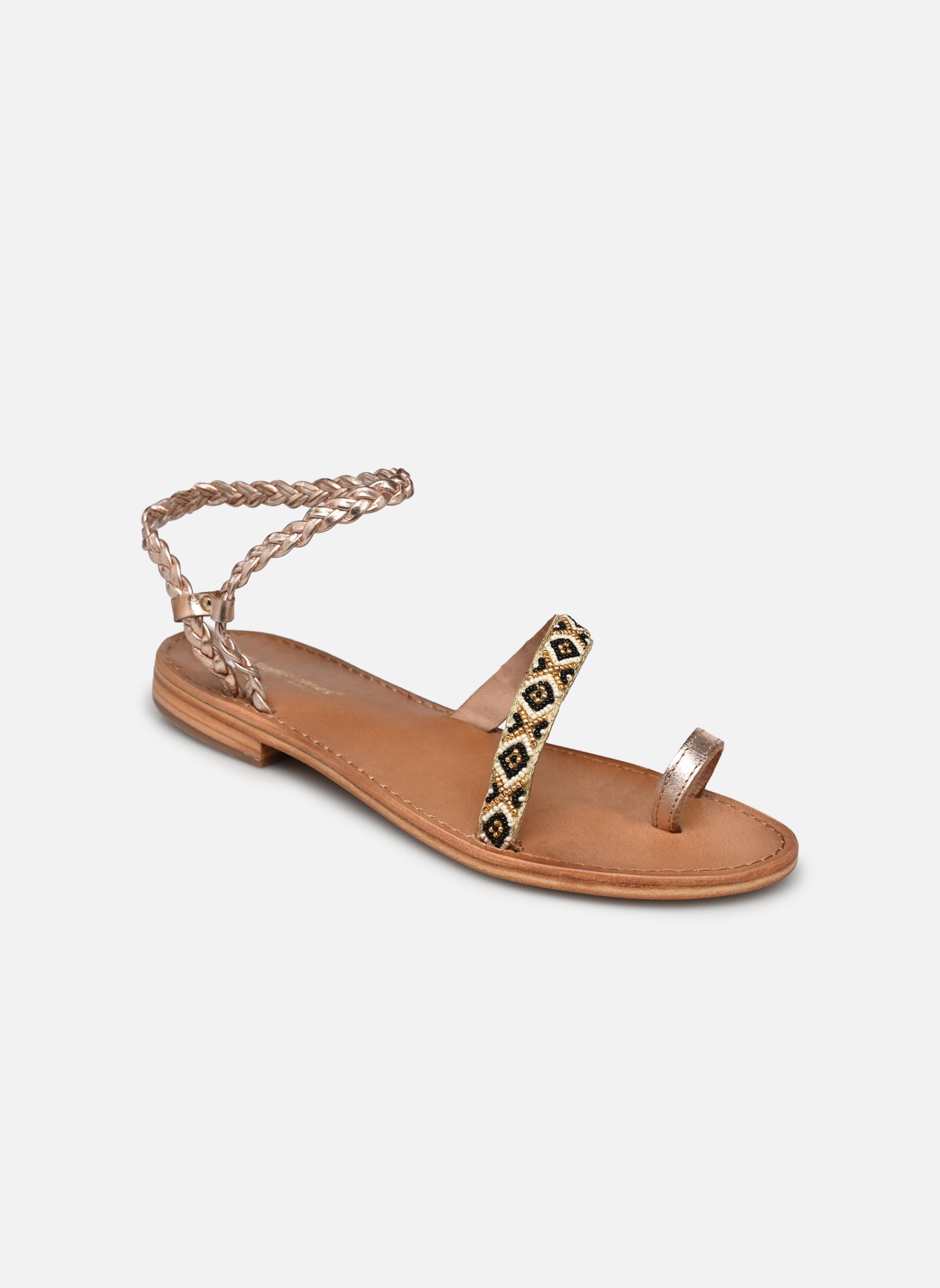Sandales HELLY femme or et bronze Les Tropéziennes par M Belarbi Sandales HELLY femme or et bronze OR MULTI