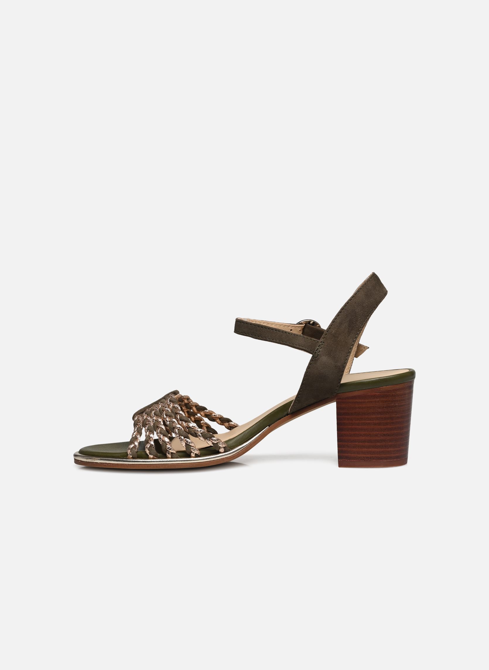 Sandales LANIA femme vert Les Tropéziennes par M Belarbi Sandales LANIA femme vert KAKI OR