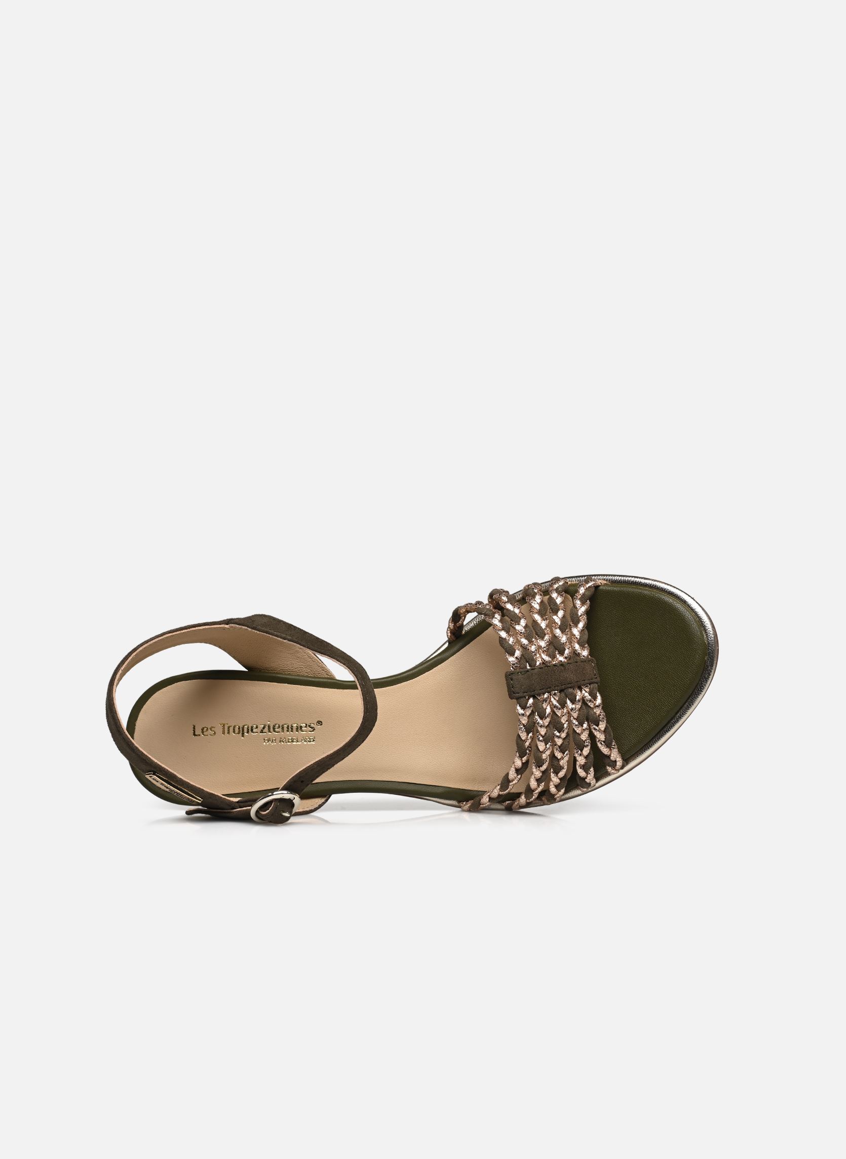 Sandales LANIA femme vert Les Tropéziennes par M Belarbi Sandales LANIA femme vert KAKI OR
