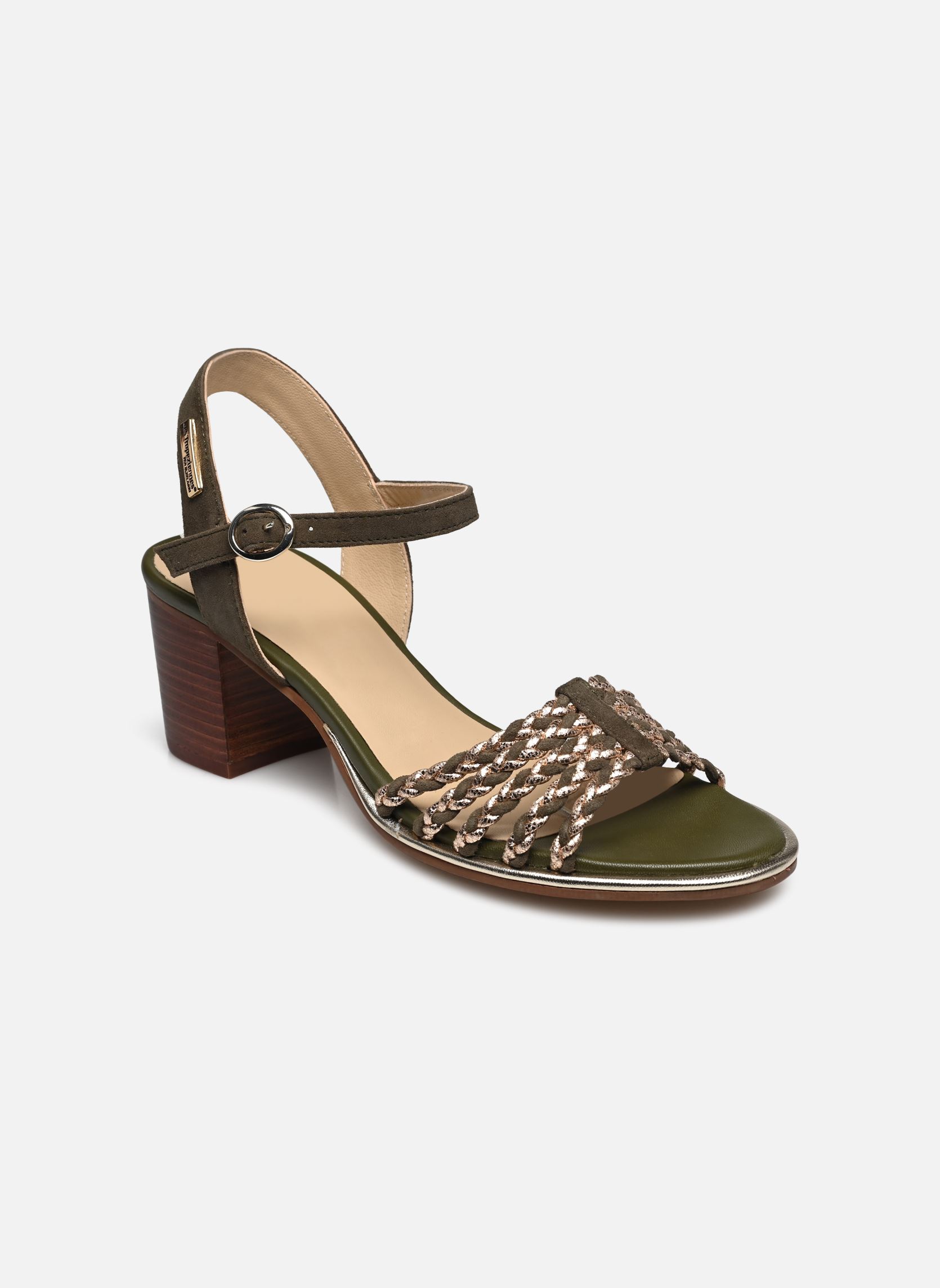 Sandales LANIA femme vert Les Tropéziennes par M Belarbi Sandales LANIA femme vert KAKI OR