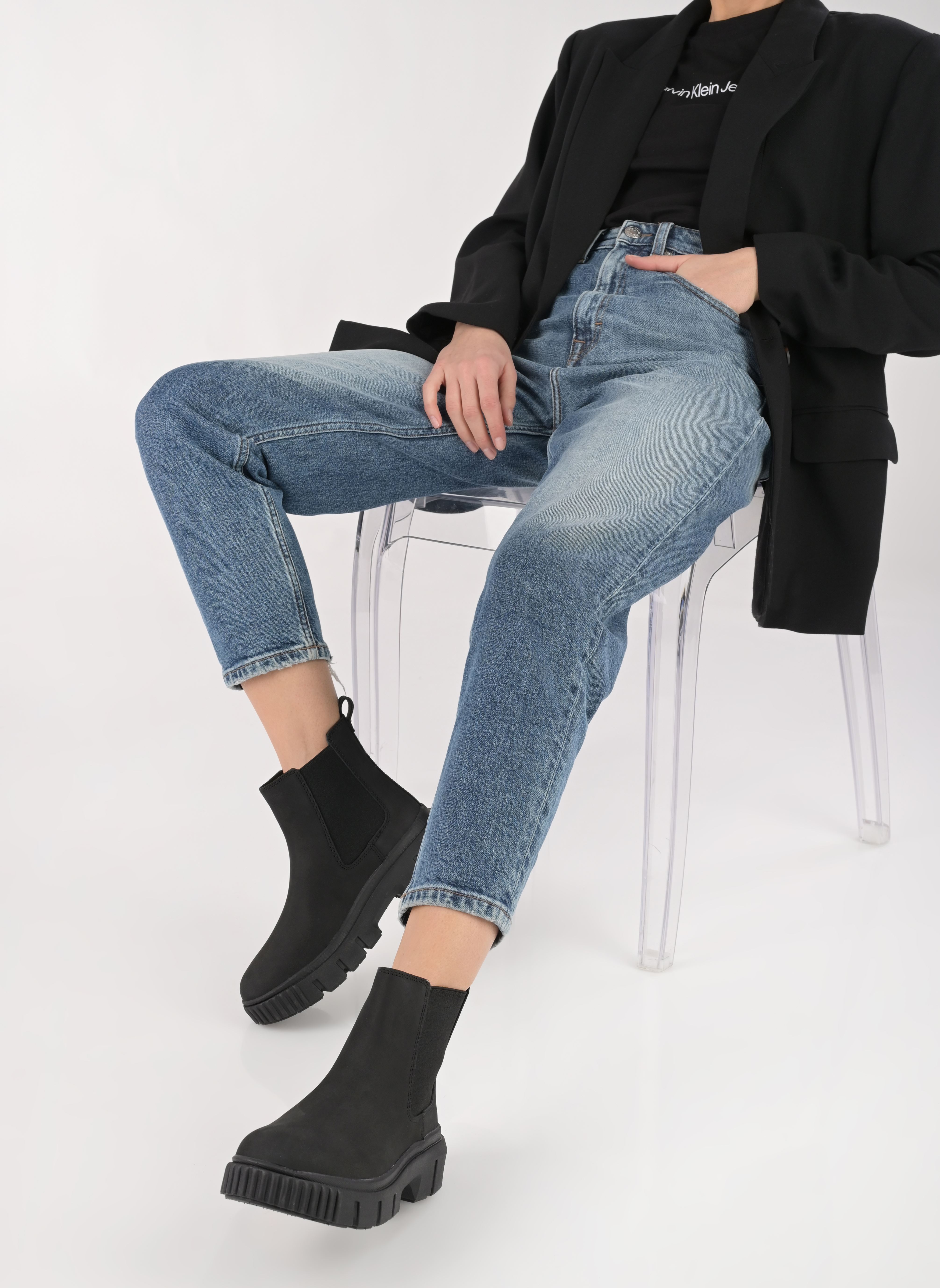 Bottines basses Greyfield Chelsea New femme noir Timberland Bottines basses Greyfield Chelsea New femme noir BLACK NUBUCK